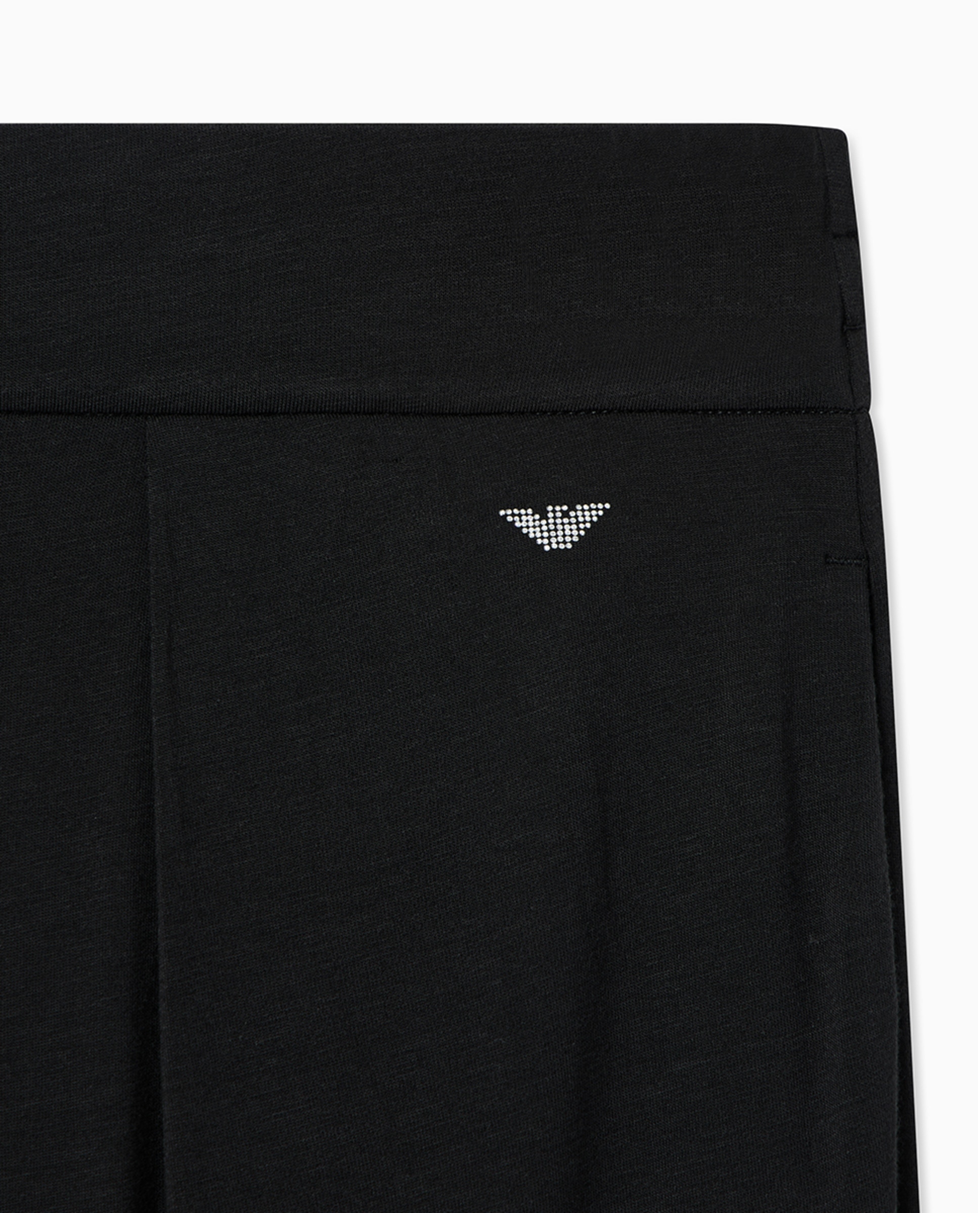 Calças Compridas de Viscose "Essential Studs" Preto-4
