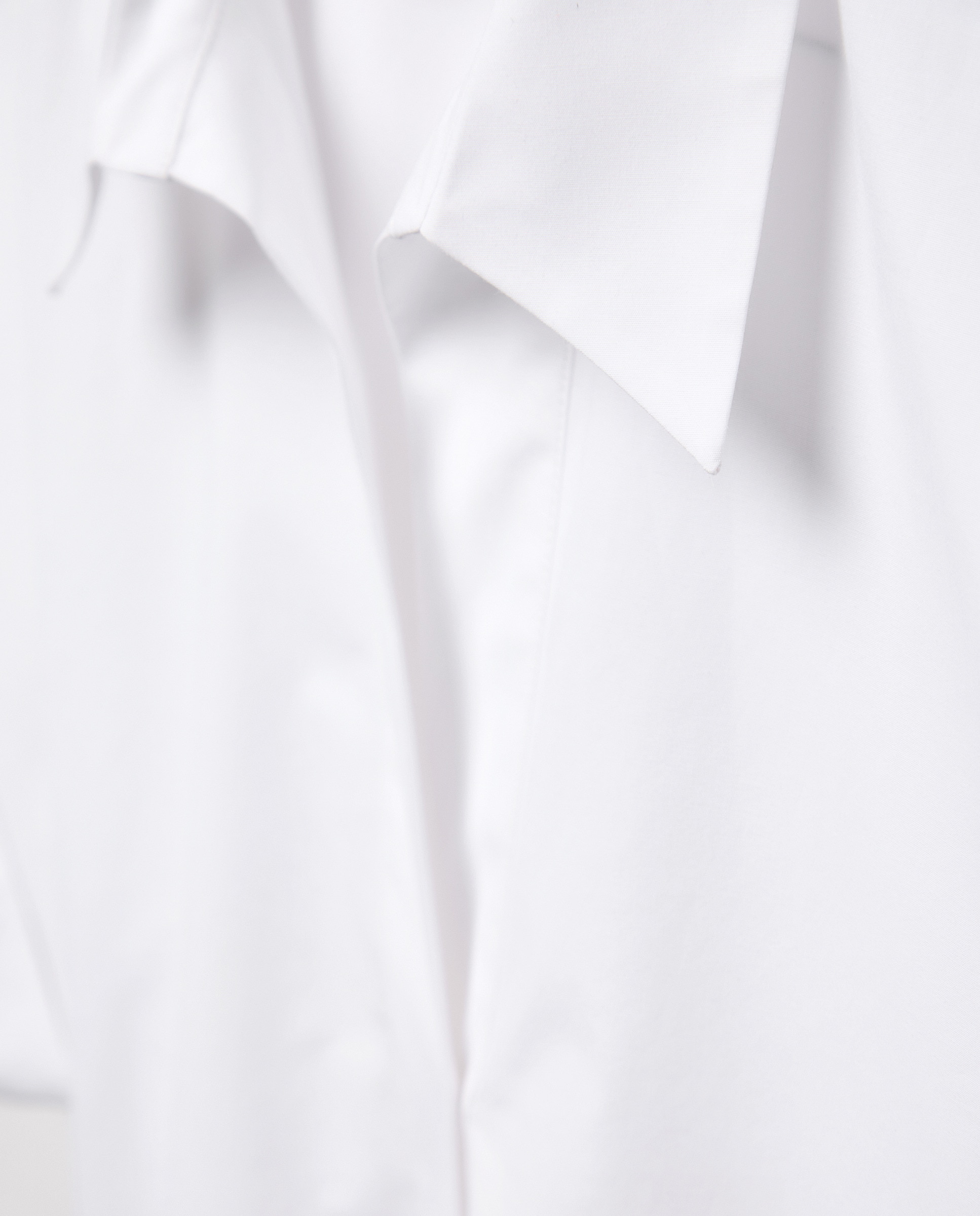 Blusa de Popelina com Gola Desmontável Branco-5