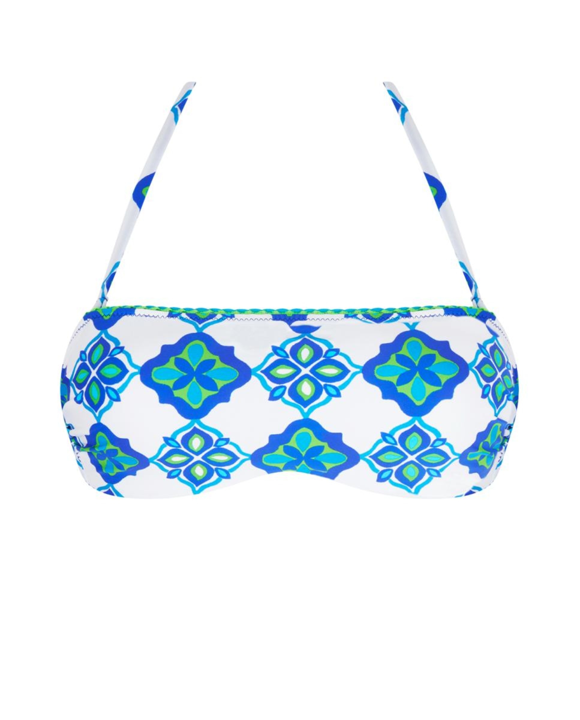 Imagem 0 de Top de Biquíni, Soutien Bandeau com Copa com Foam e Aros e sem Push-Up. Fecho Metálico nas Costas e Alças Amovíveis