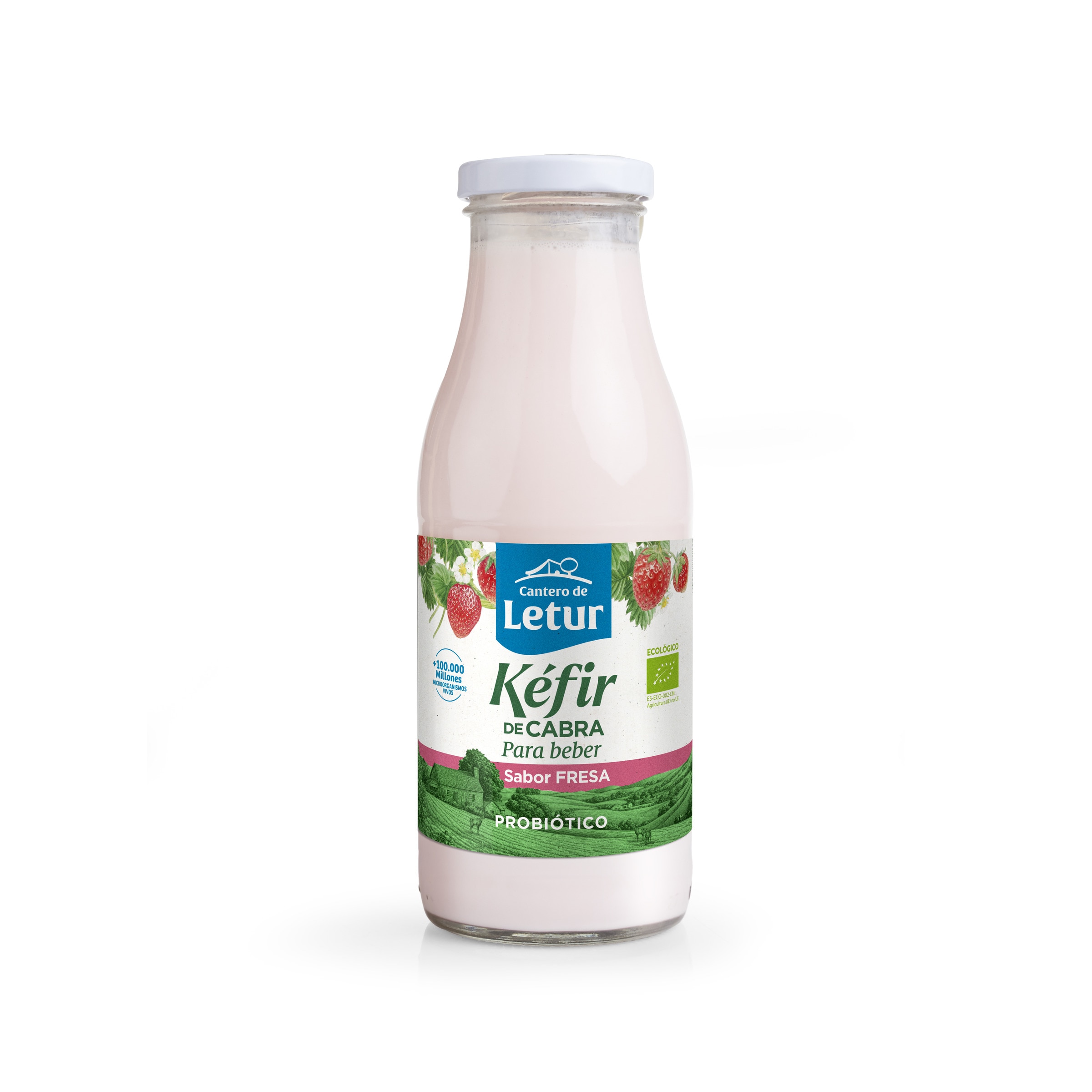 Kefir Up Bio Ecológico de Cabra Sabor Morango embalagem 500 g