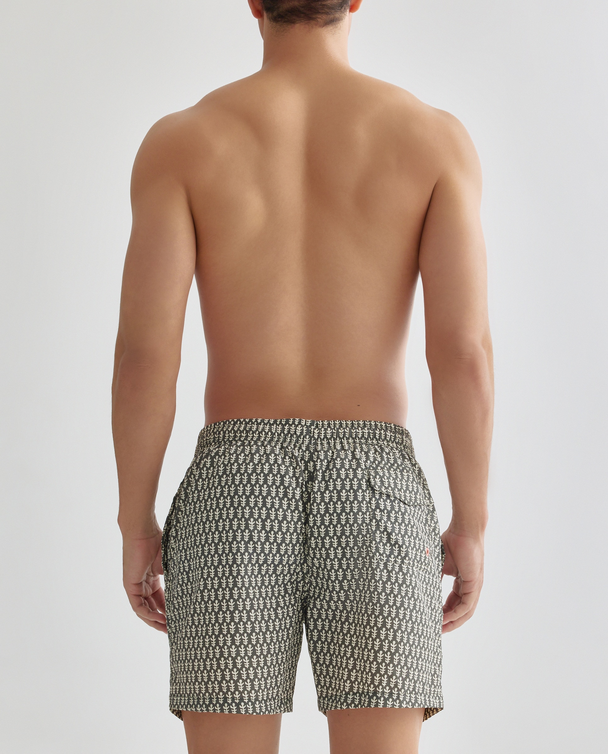 Bañador estampado alga hombre 520 Kaki-2