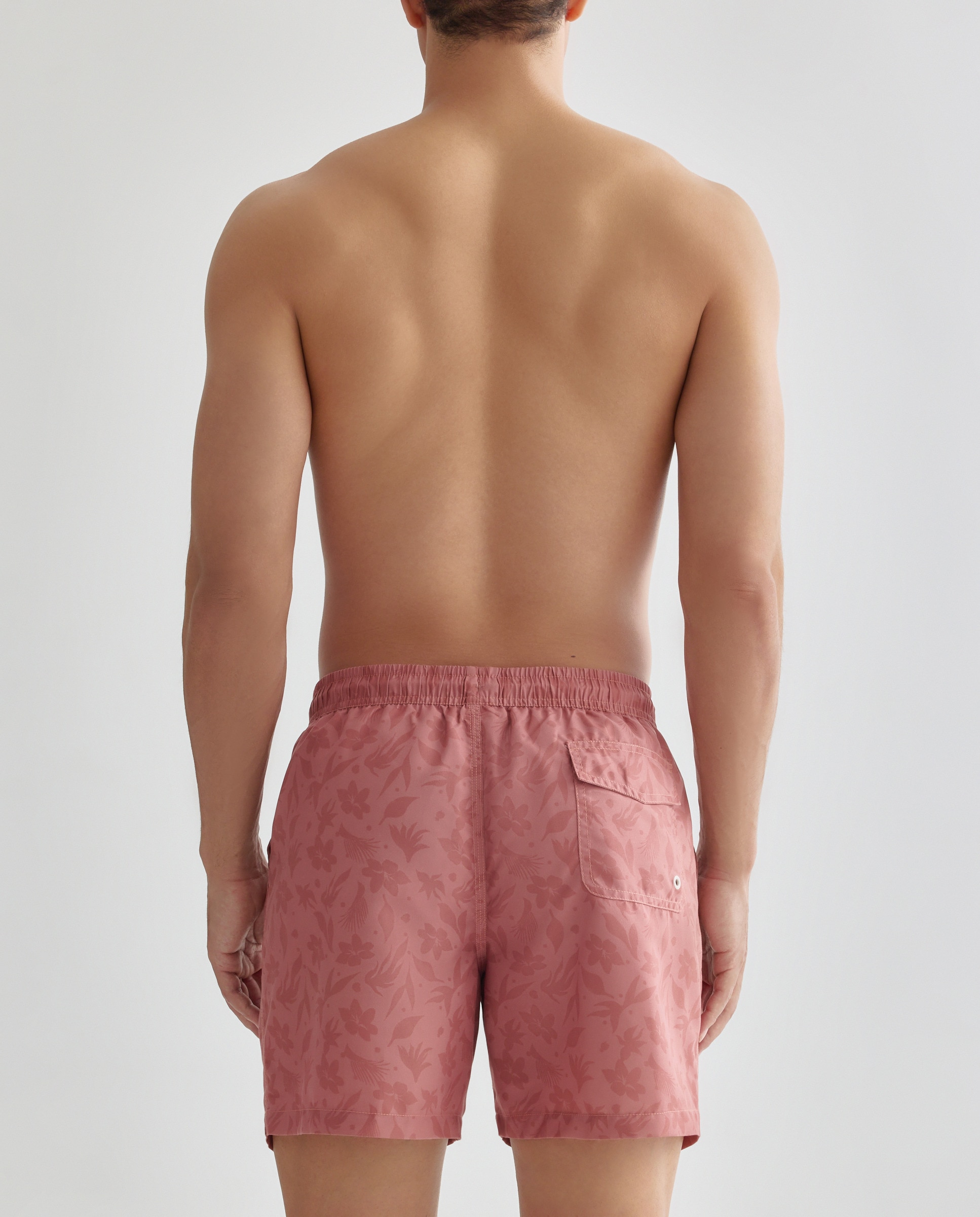 Bañador estampado flores al tono hombre 600 Rojo-2