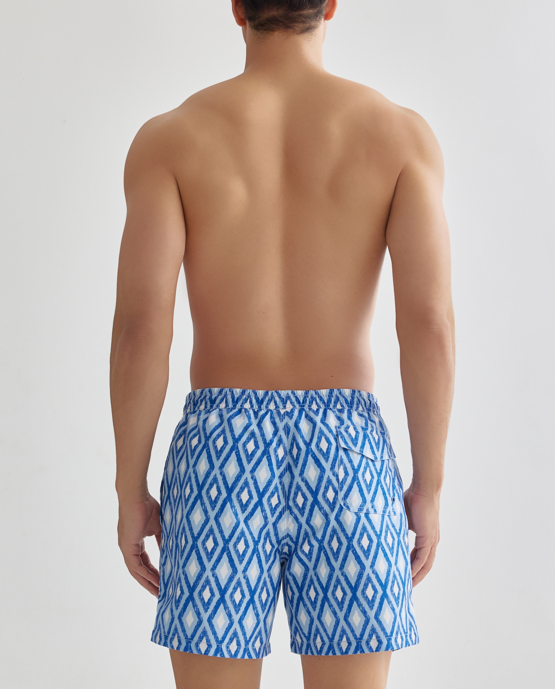 Bañador estampado ikat hombre 440 Azulón-2