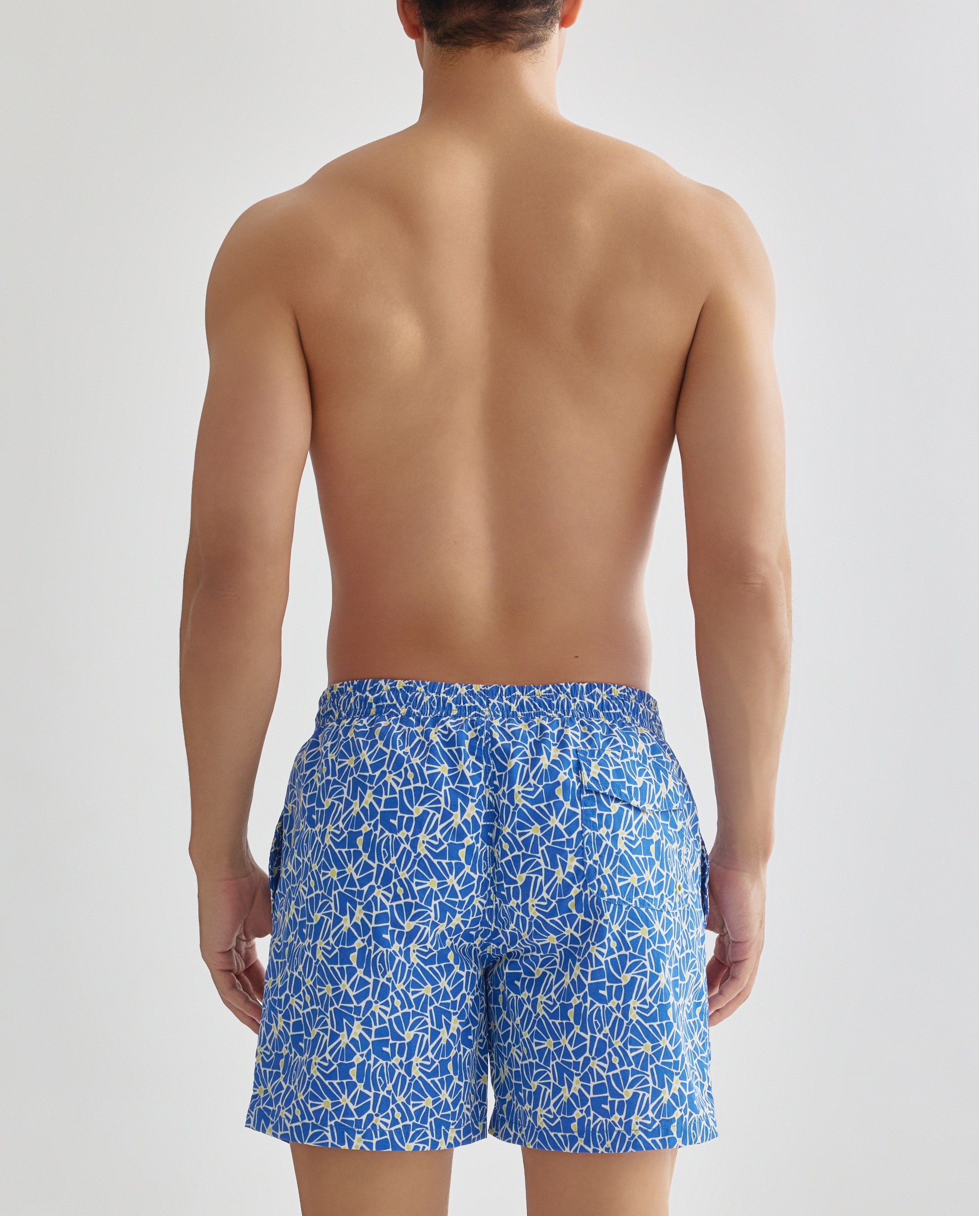 Bañador estampado mosaico hombre 440 Azulón-2
