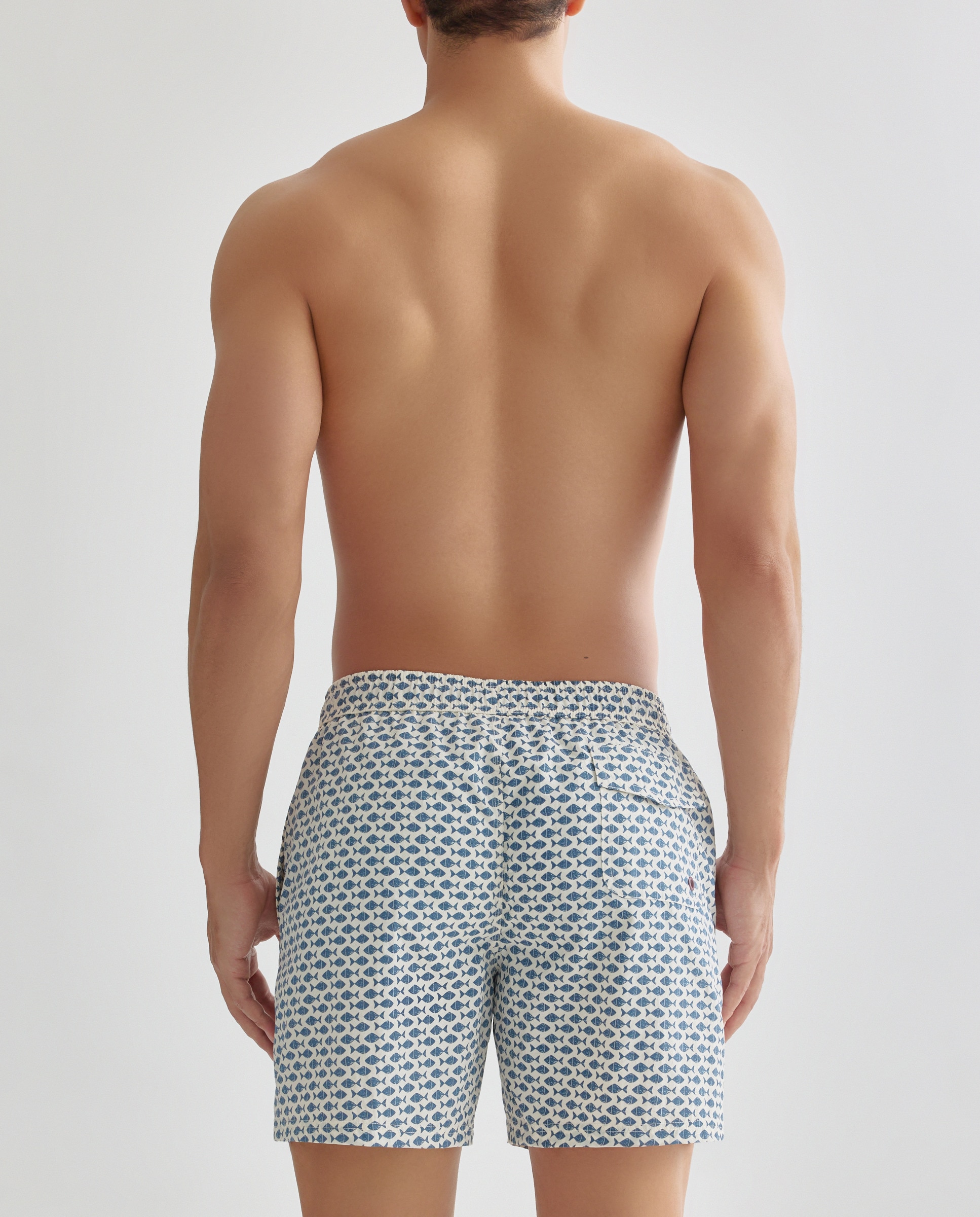 Bañador estampado peces hombre 120 Crudo-2