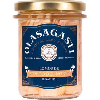 lomos de bonito del norte al natural frasco 135 g neto escurrido - Olasagasti