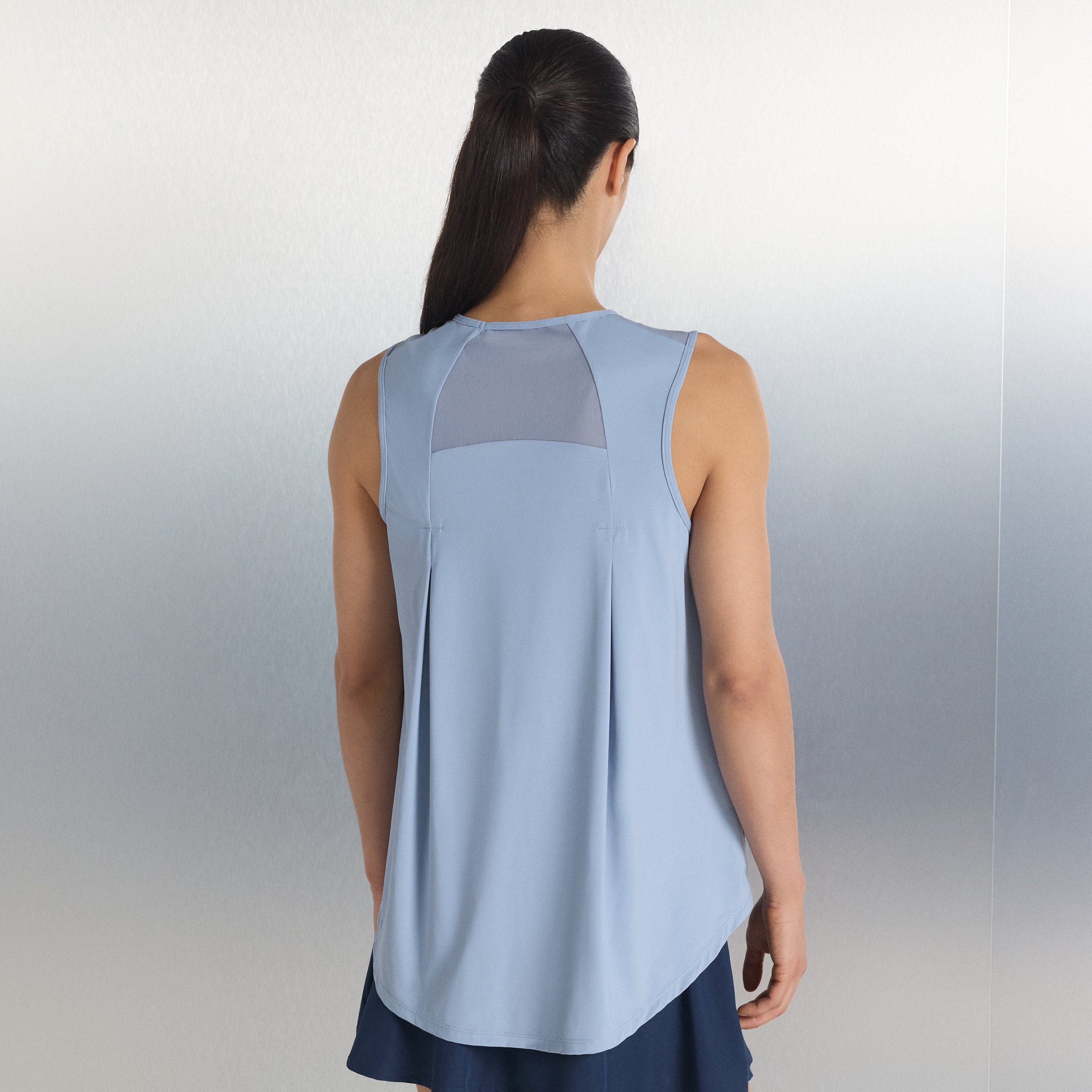 T-shirt sem Mangas de Training de Mulher Azul-claro-3