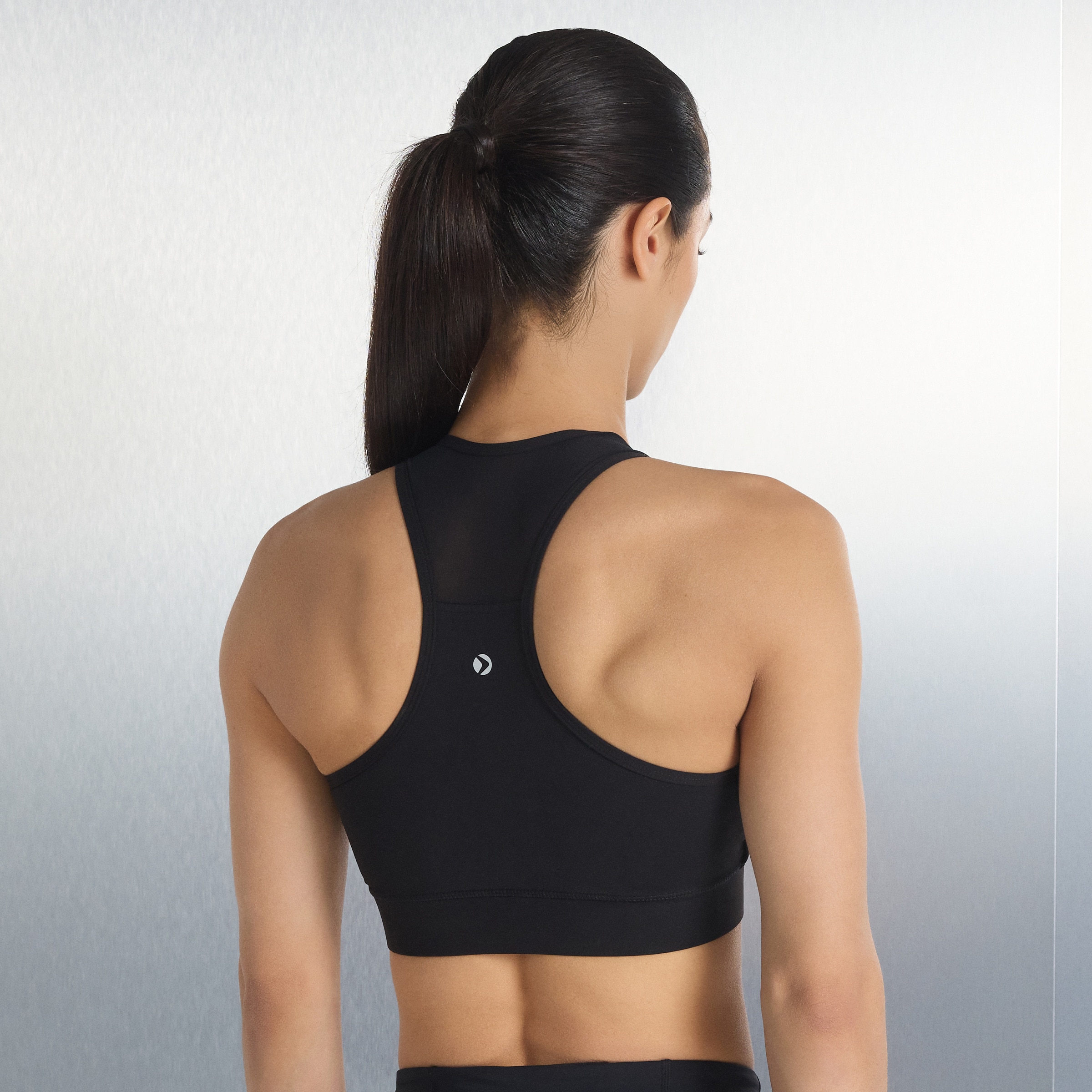 Top de Training de Mulher com Mesh Preto-3