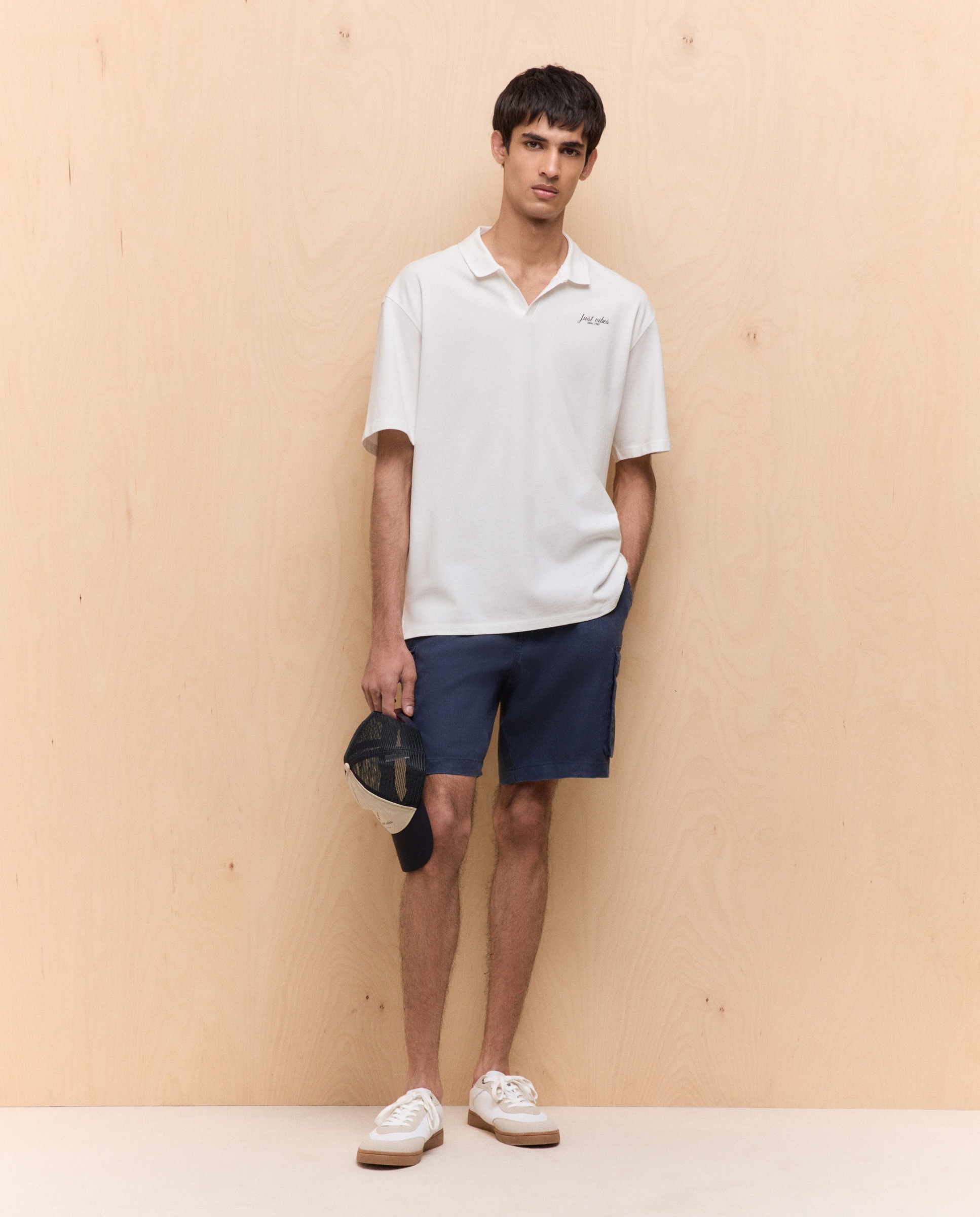 Imagem 0 de Bermudas Cargo de Linho