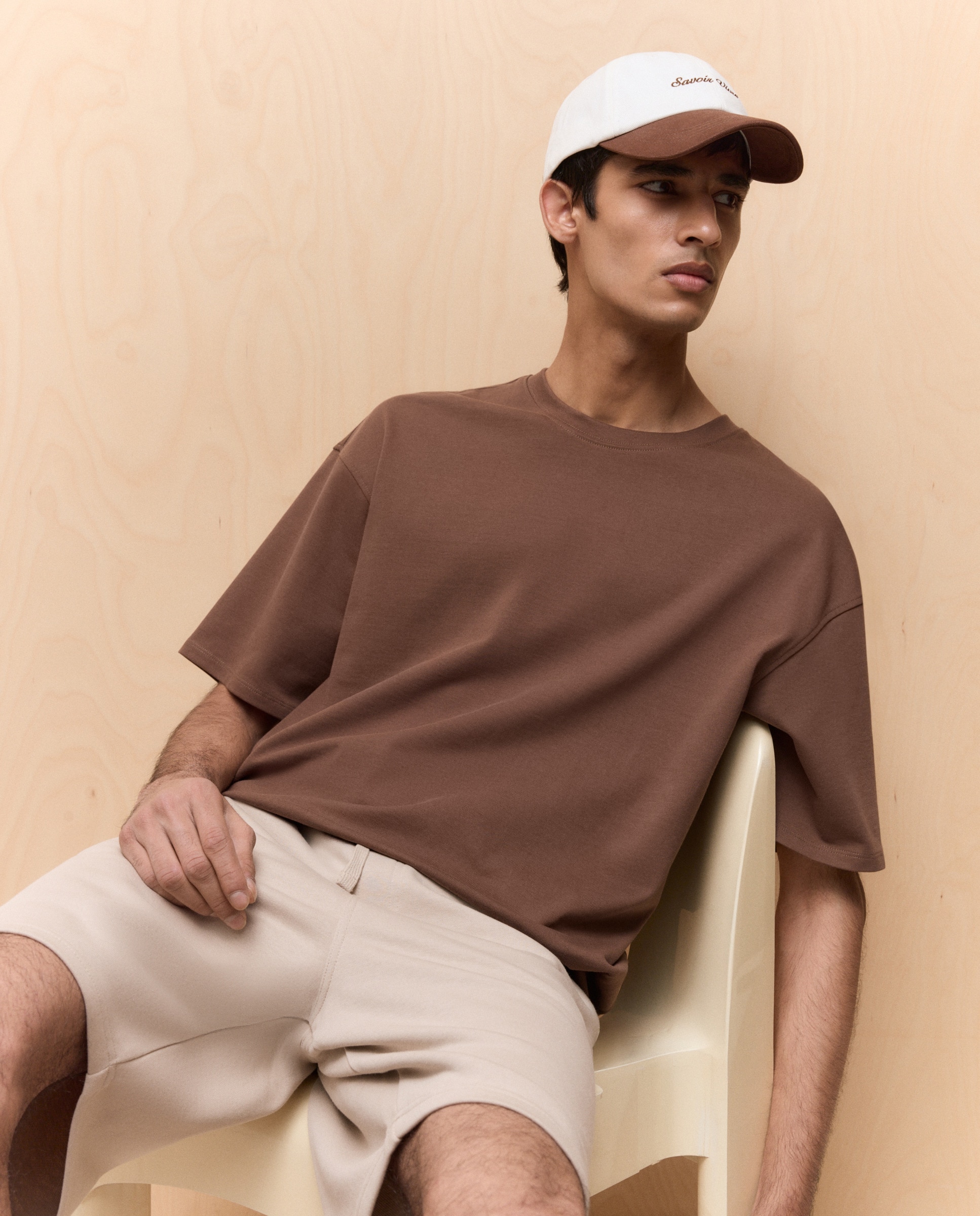 Imagen 0 de Camiseta manga corta relaxed fit de hombre 130 Marfil