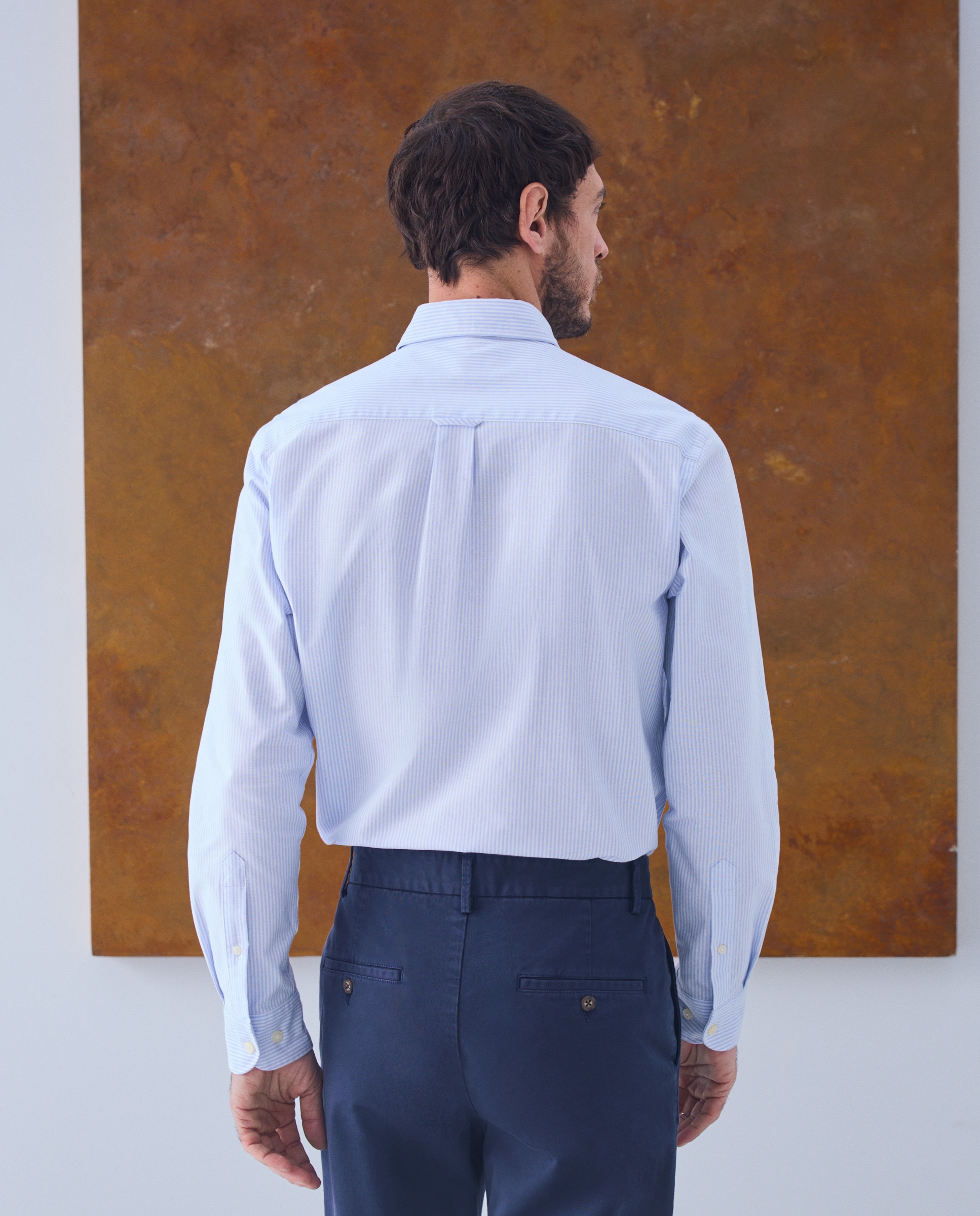 Camisa Casual Oxford Classic Fit Celeste-3
