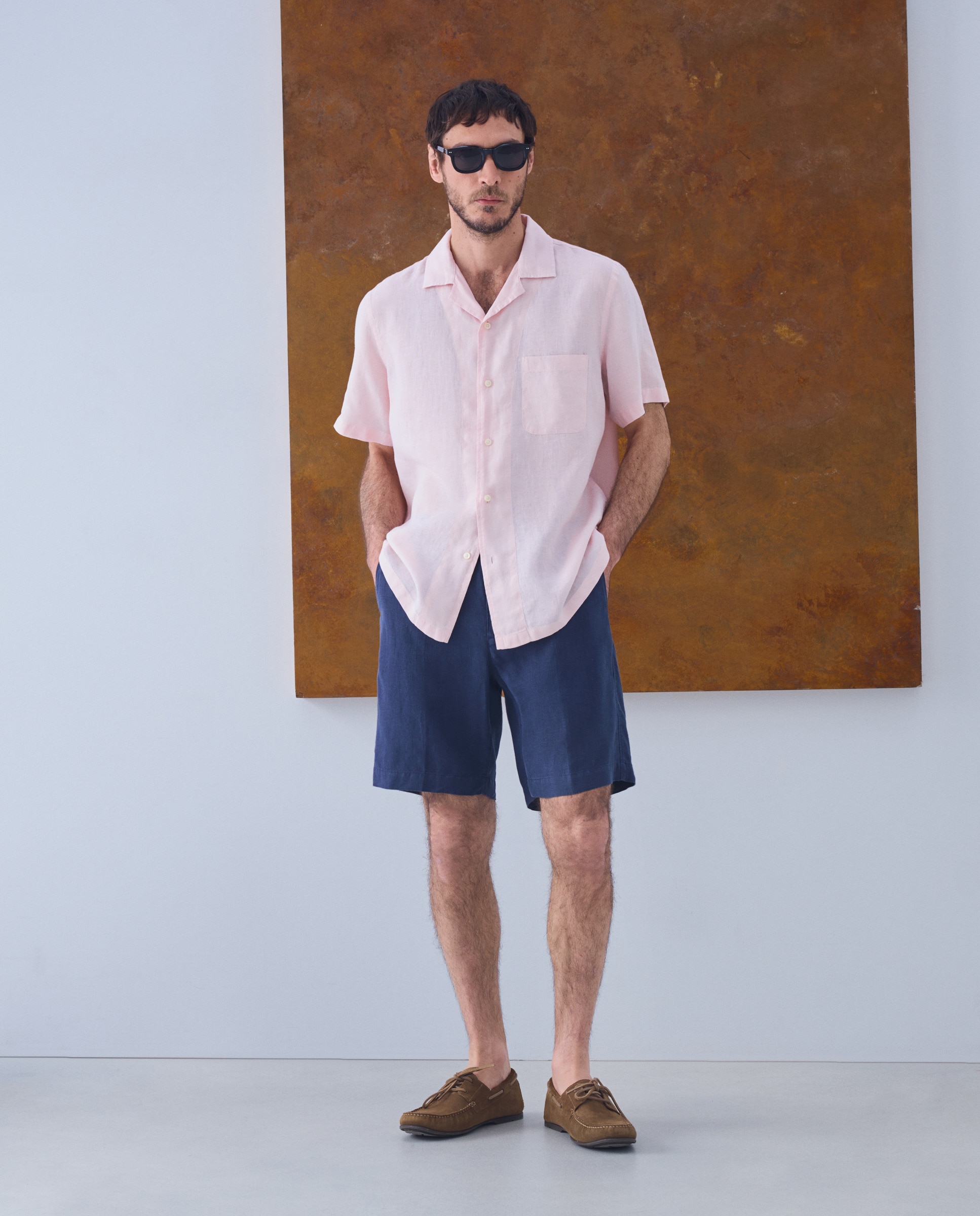 Bermudas de homem Azul-marinho-1