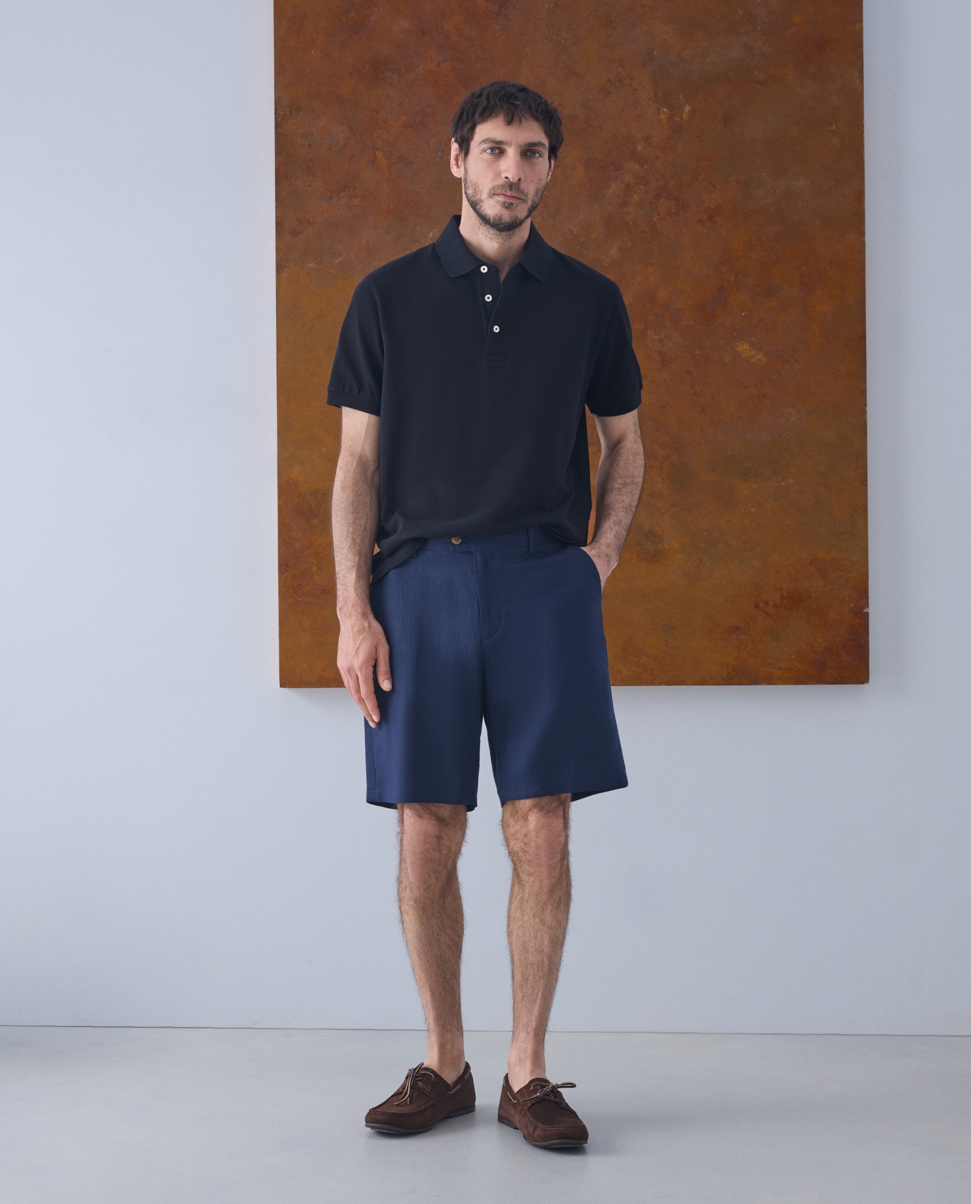 Bermudas de homem Azul-marinho-1