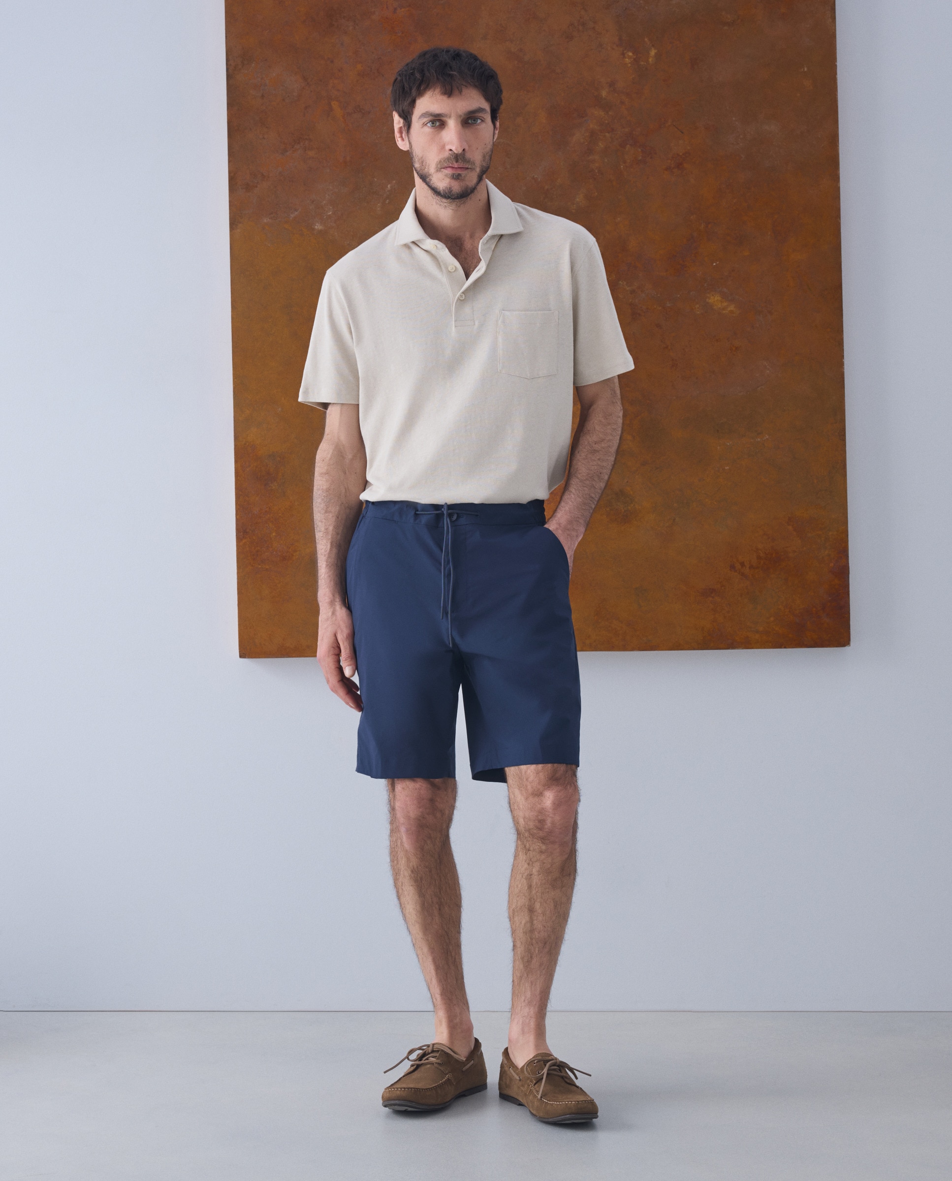 Bermudas Desportivas Azul-1