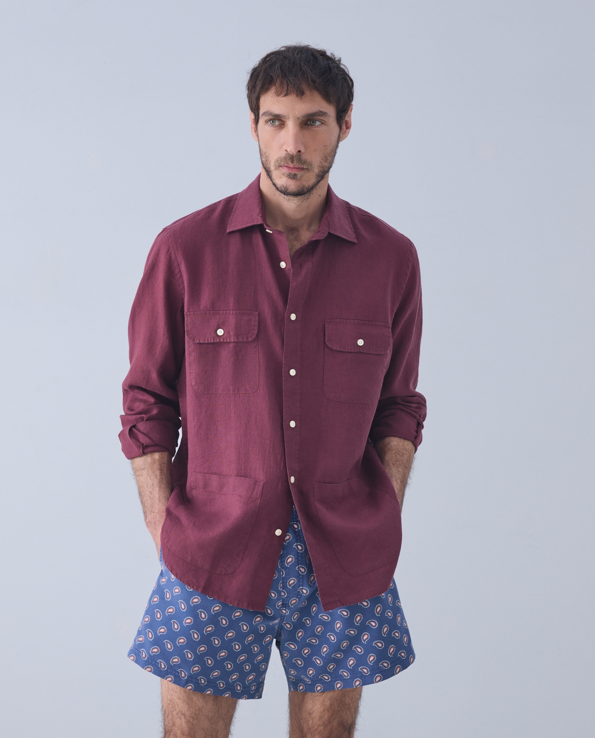 Imagem 0 de Camisa Guayabera de Linho Beachwear
