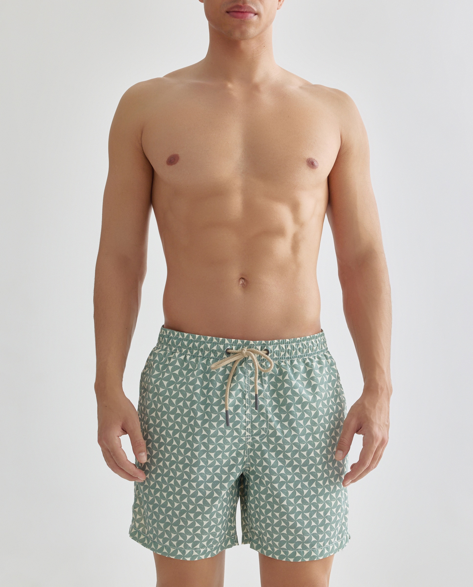 Imagen 0 de Bañador estampado geométrico bicolor hombre