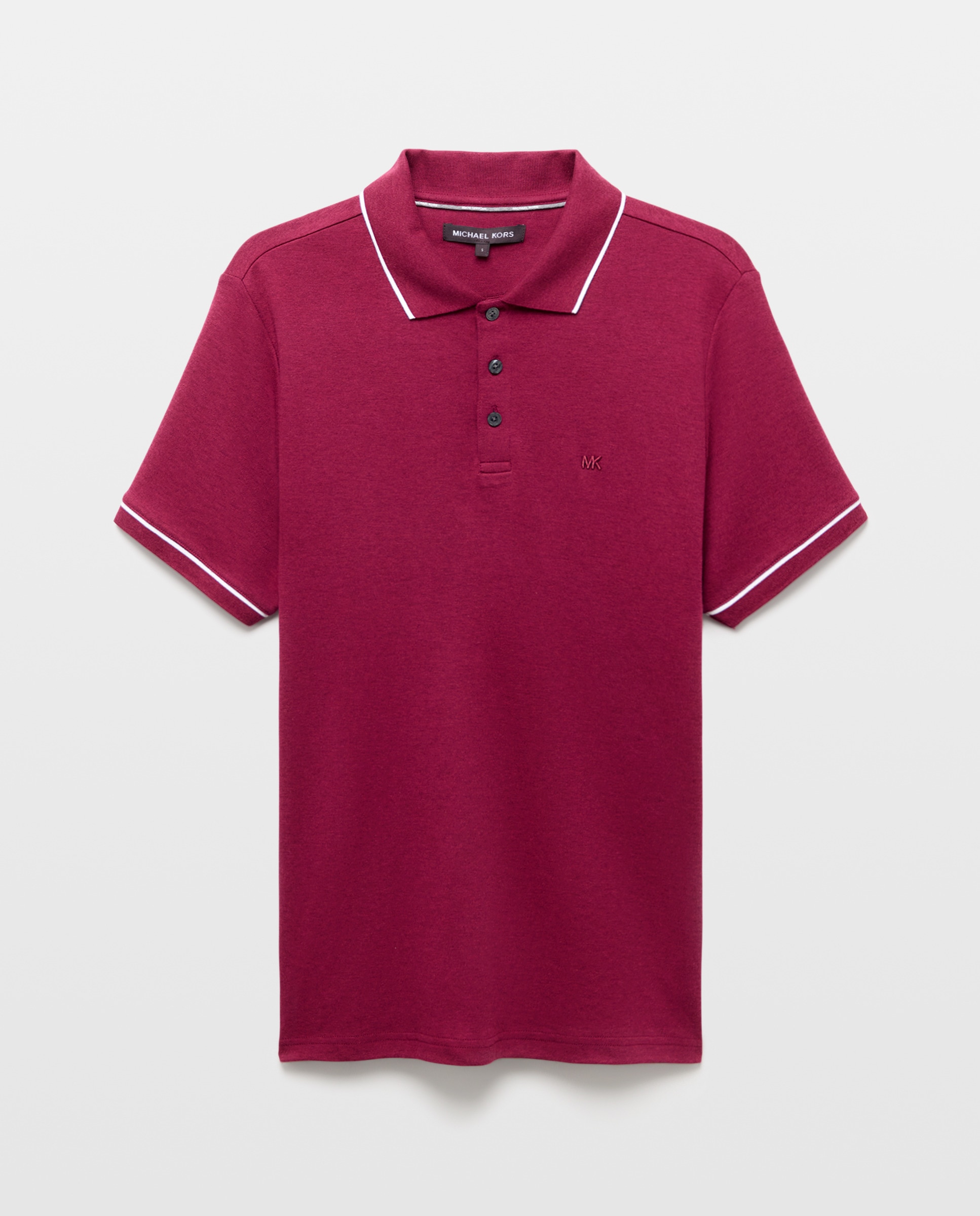 Imagem 0 de Polo de Manga Curta em Interlock com Vivos em Contraste no Colarinho e Mangas