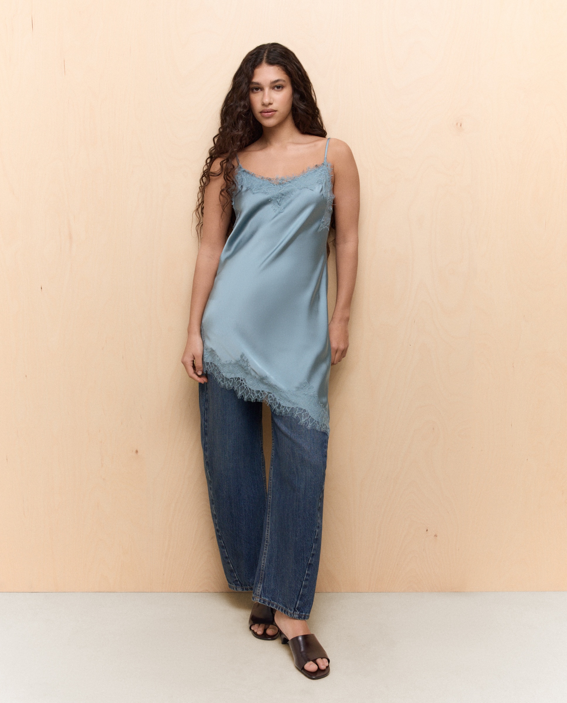 Top rendilhado de renda 440 Azulão-1