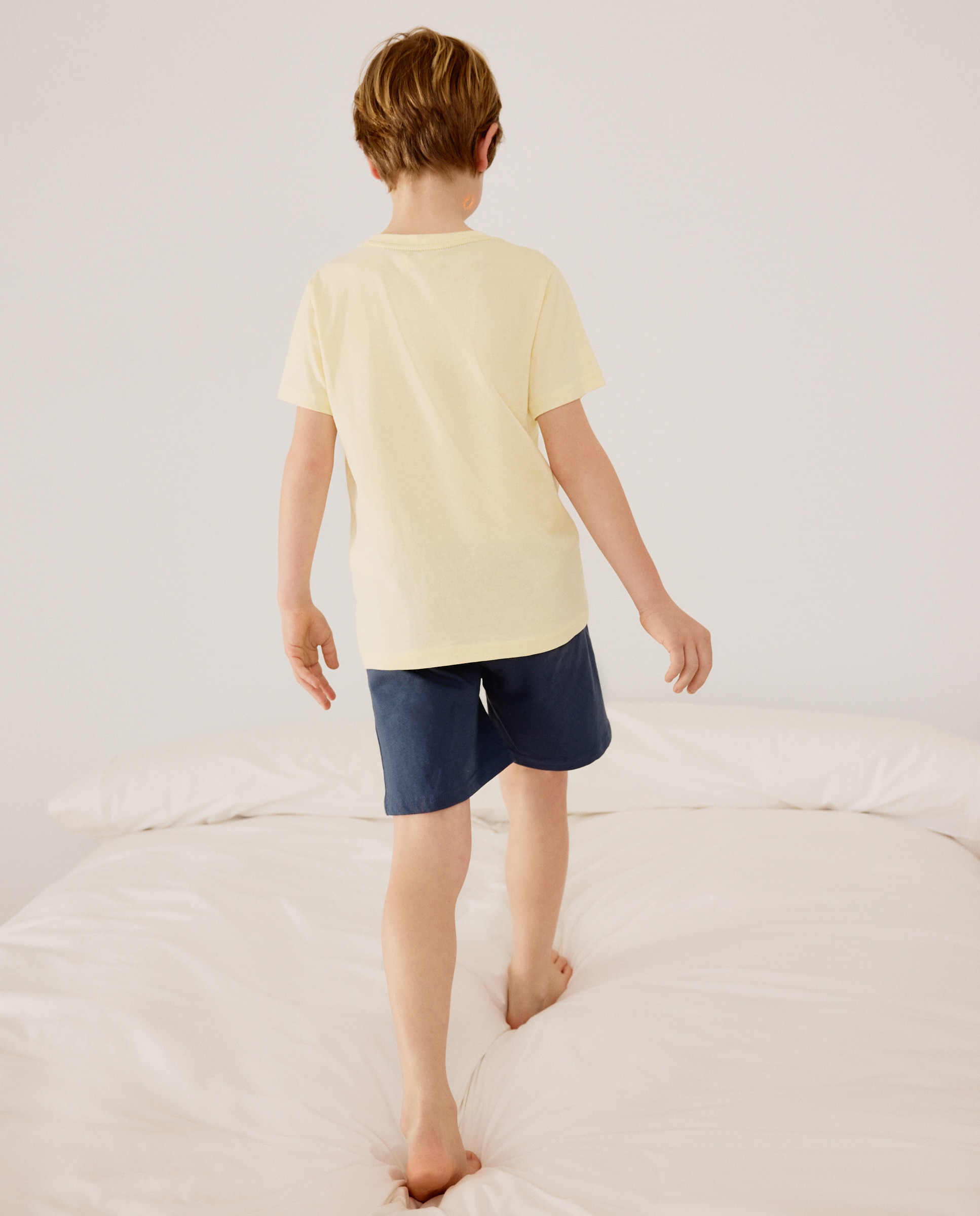 Pijama Curto com Estampado de Fantasia Cotton Juice Amarelo-3