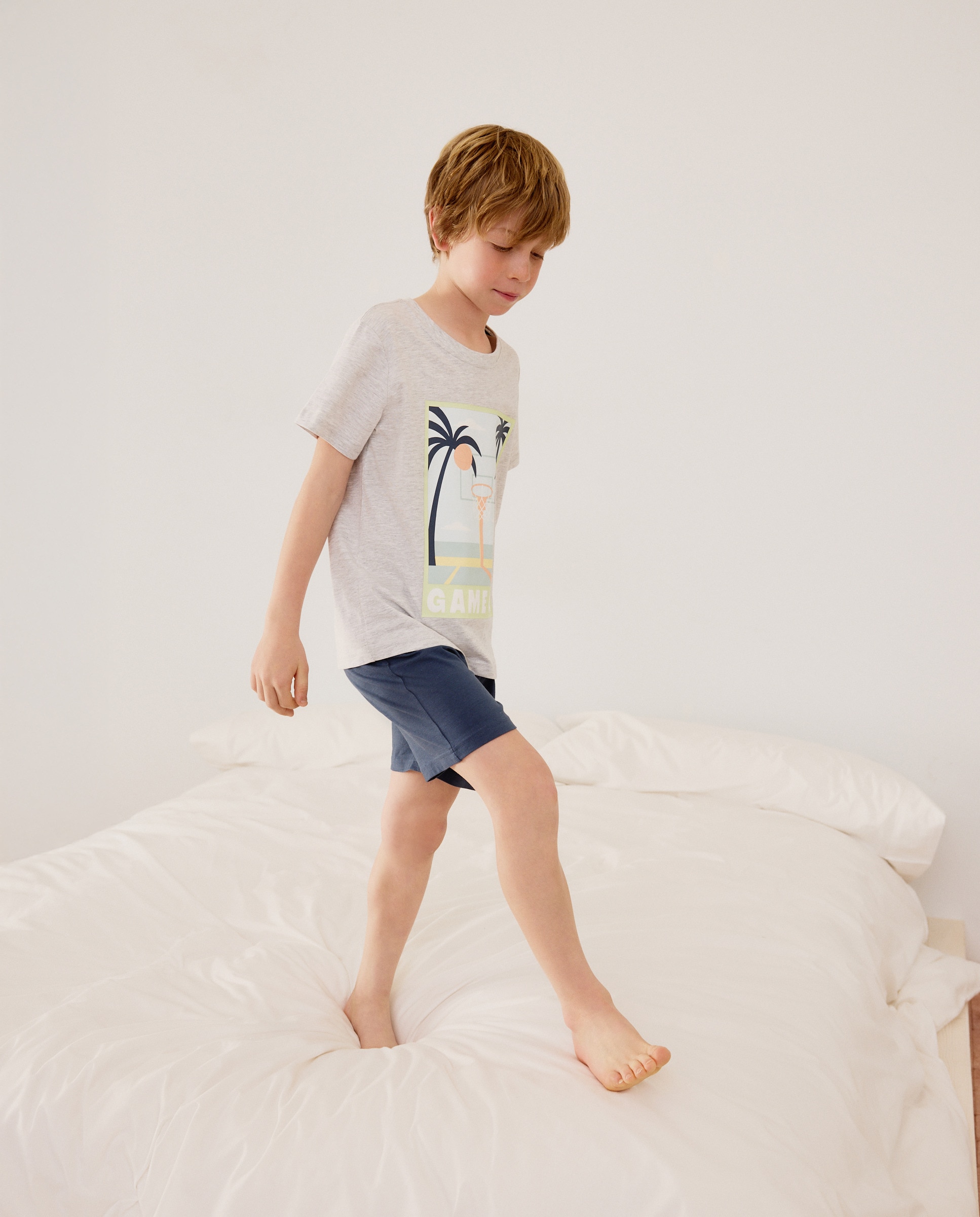 Pijama Curto com Estampado de Fantasia Cotton Juice Preto-2