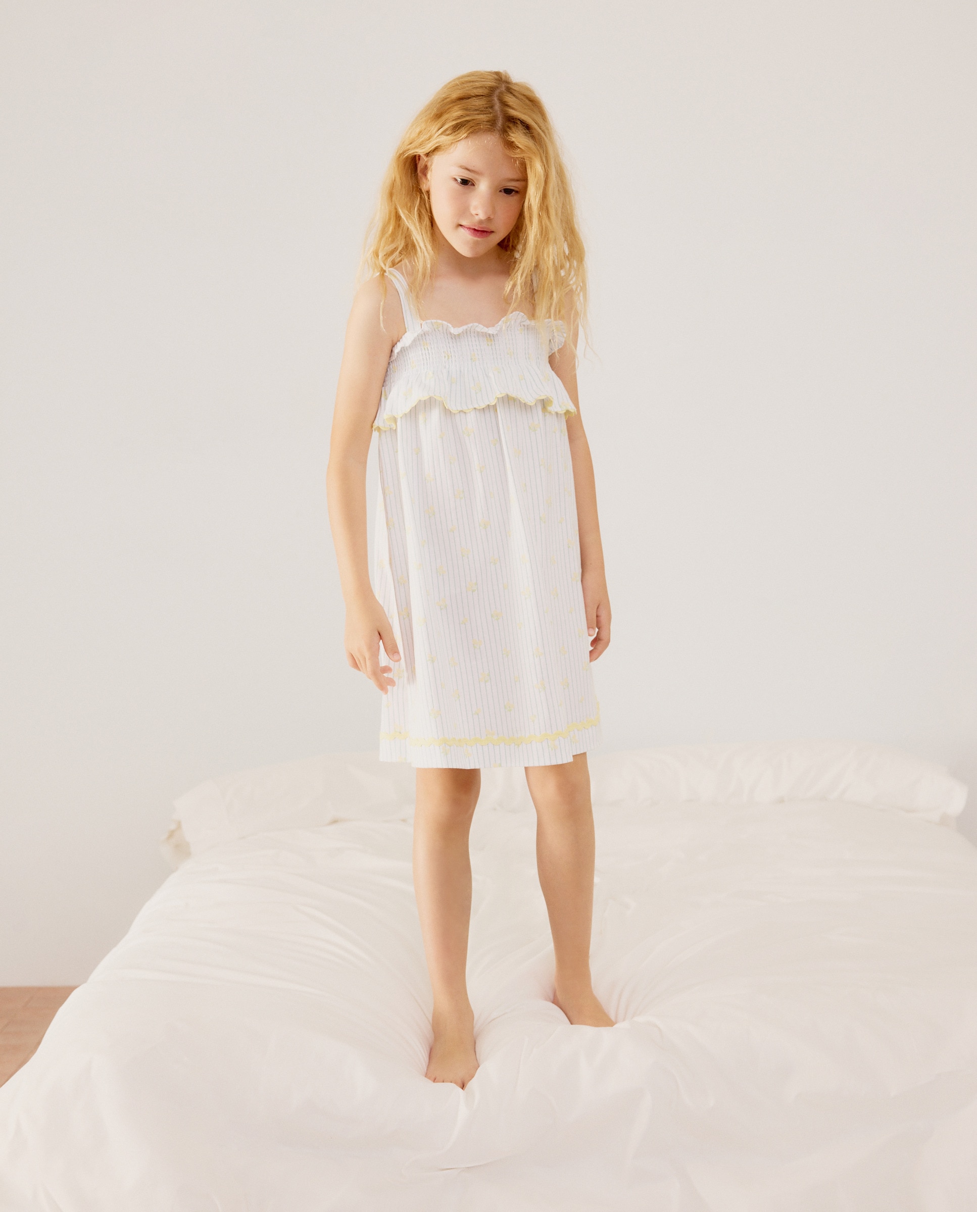 Camisa de Dormir às Riscas com Limões Cotton Juice Verde-2