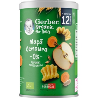 Snack Puffs Maçã e Cenoura embalagem 35 g - Gerber