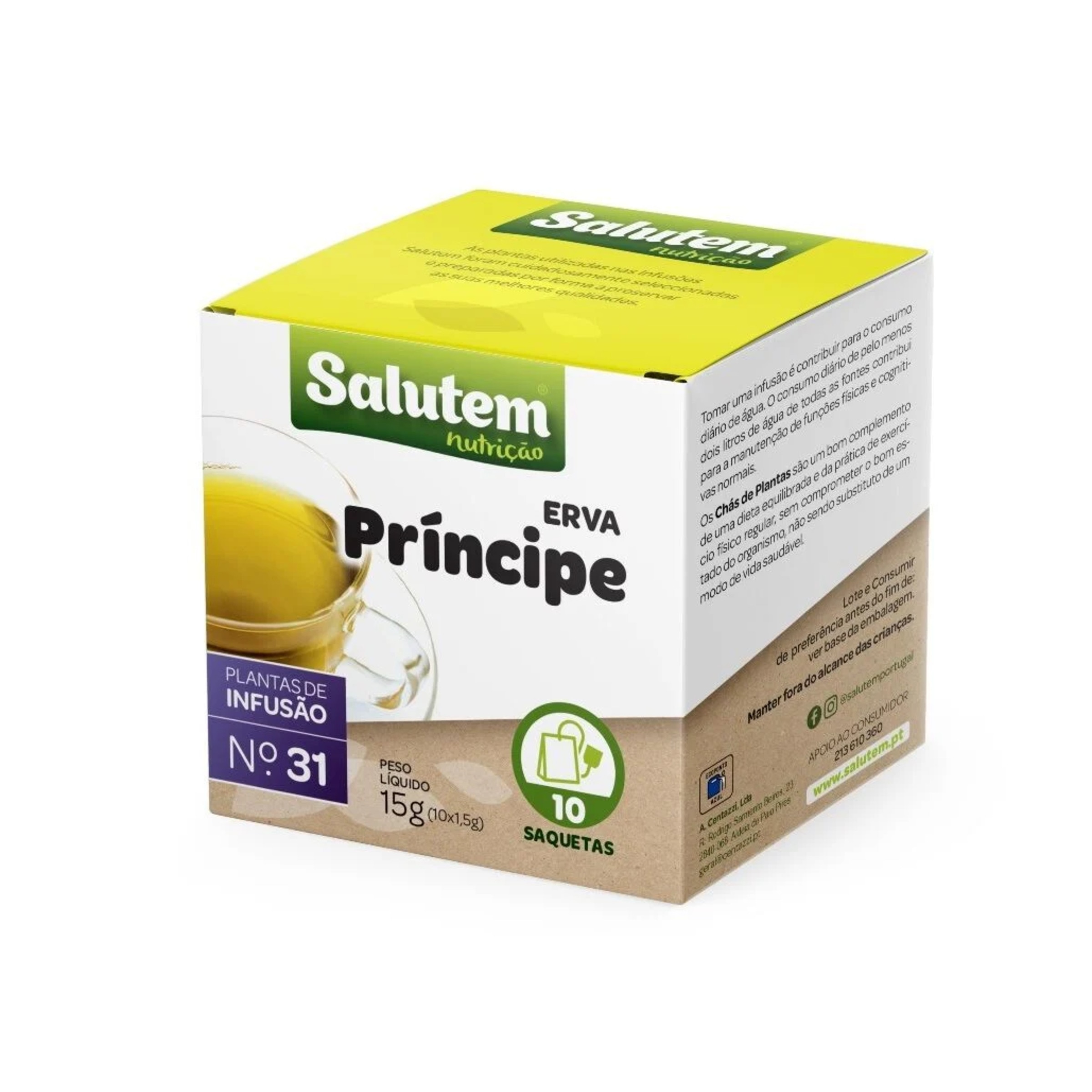 Chá de Erva Príncipe Digestivo Natural embalagem 10 unidades