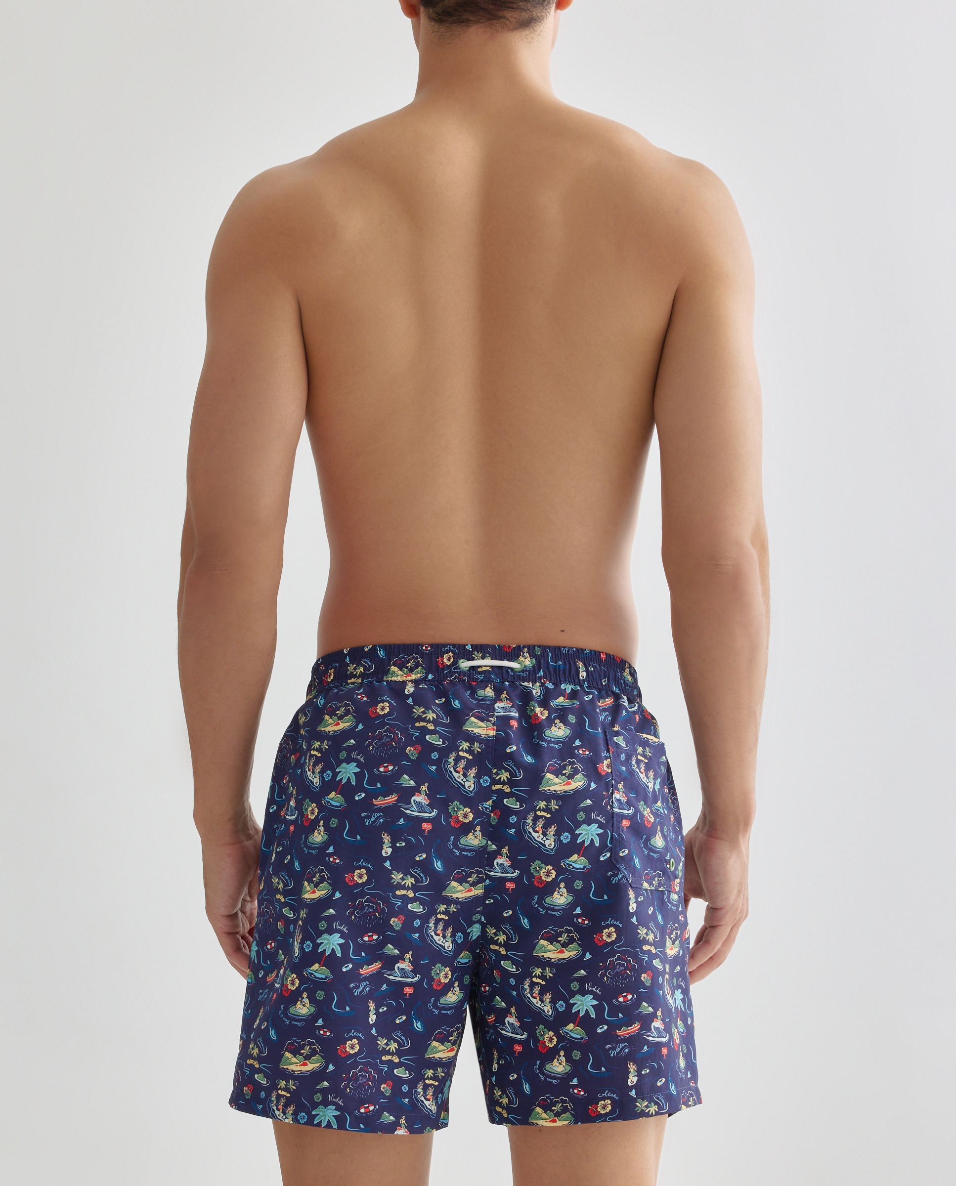 Fato de banho estampado Azul-2