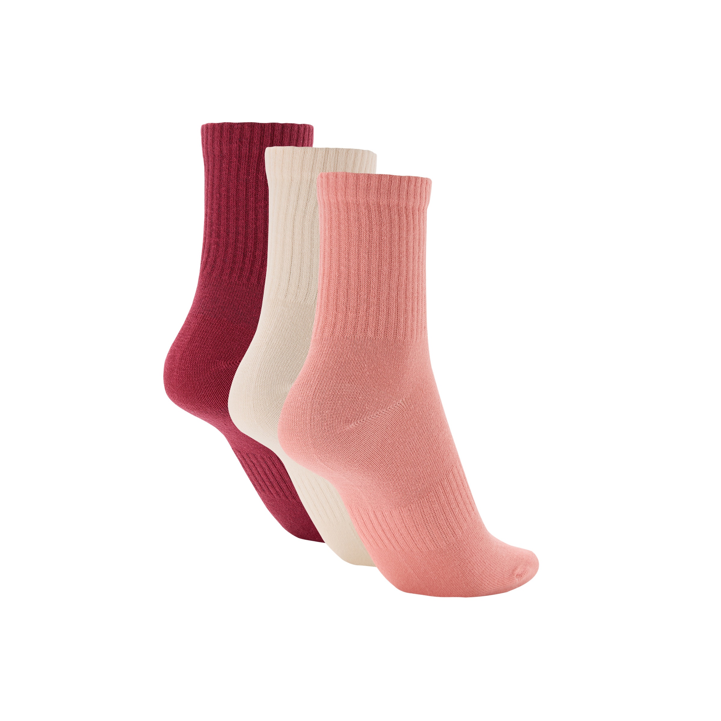 Pack 3 calcetines cortos de adulto 200 Rosa-2