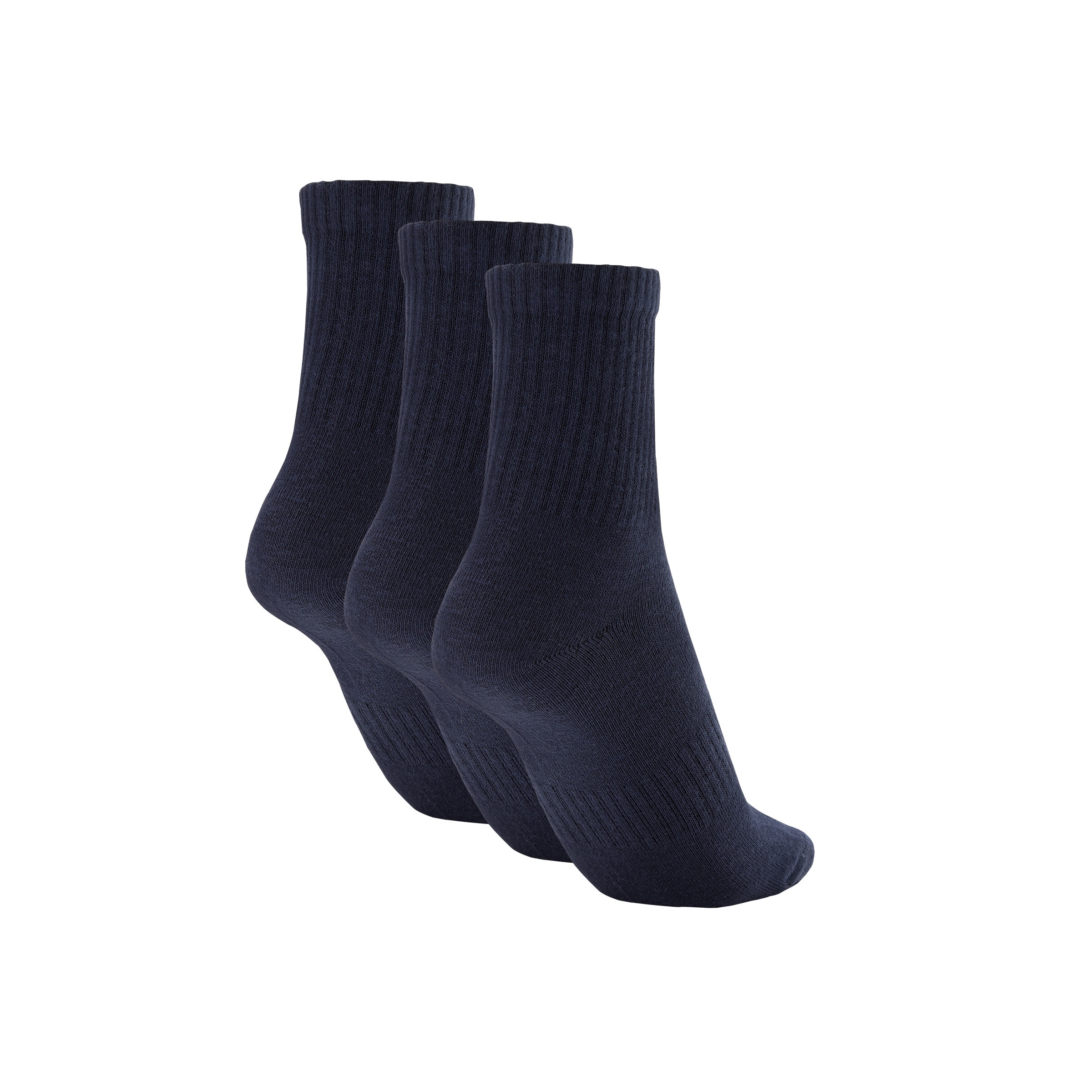 Pack 3 calcetines cortos de adulto Azul marino-2