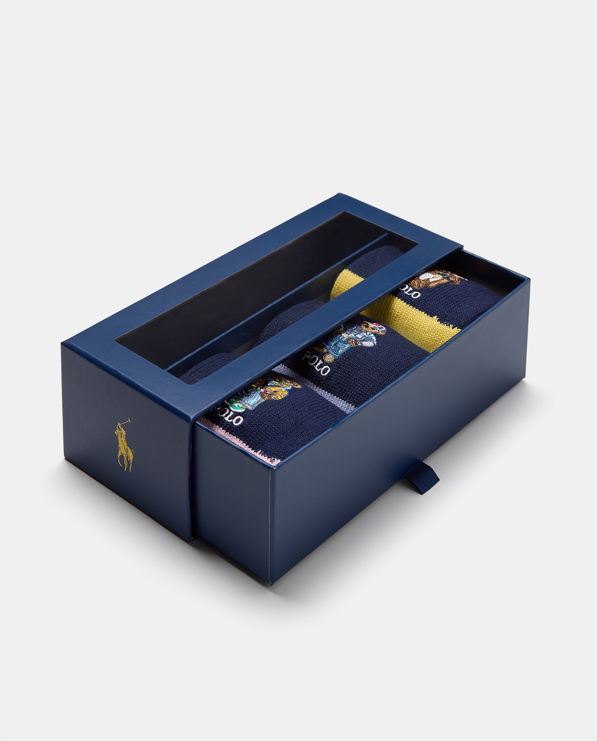 Pack de 3 Pares de Meias com Polo Bear Multicolor-3