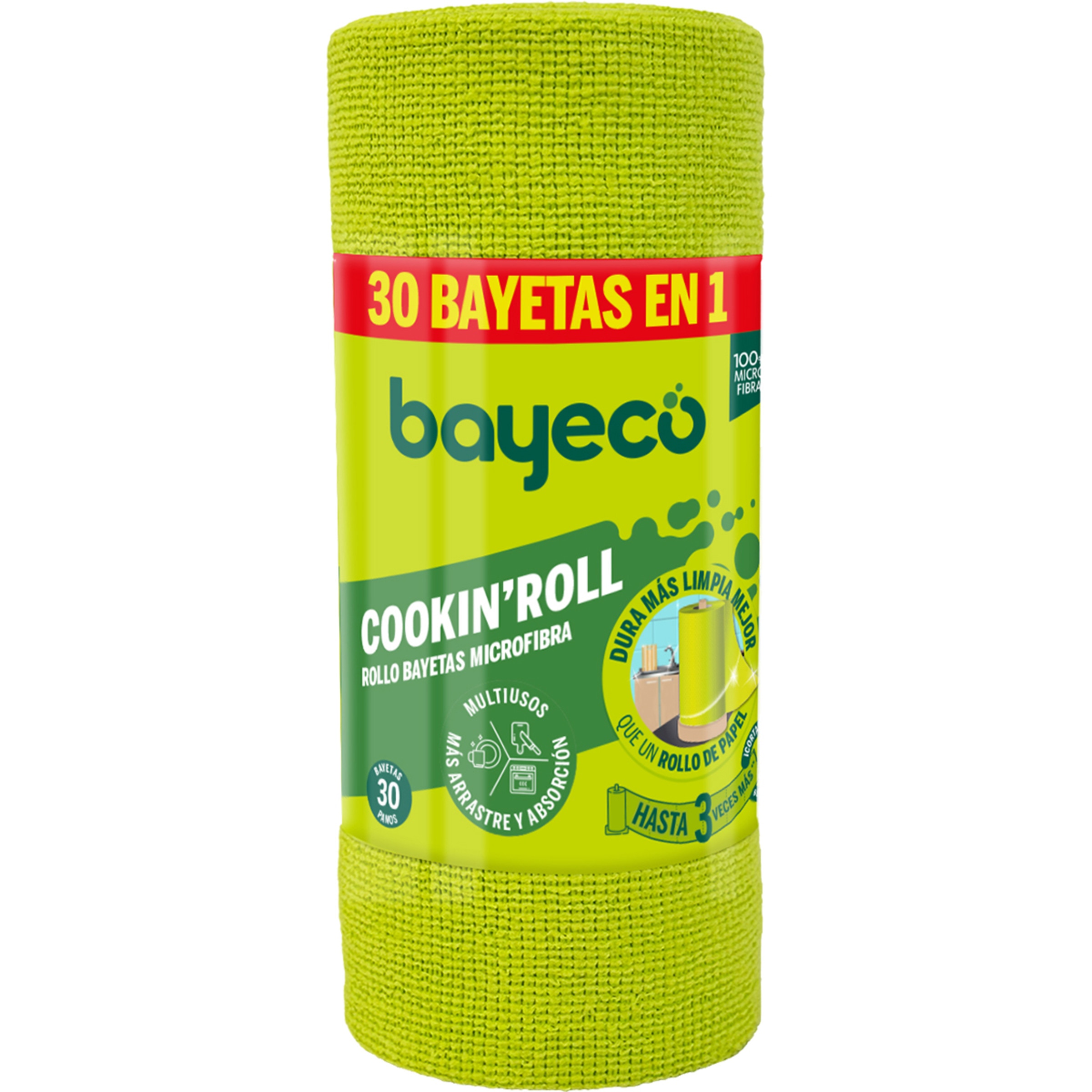 bayeta microfibra Cookin'Roll rollo 30 unidades