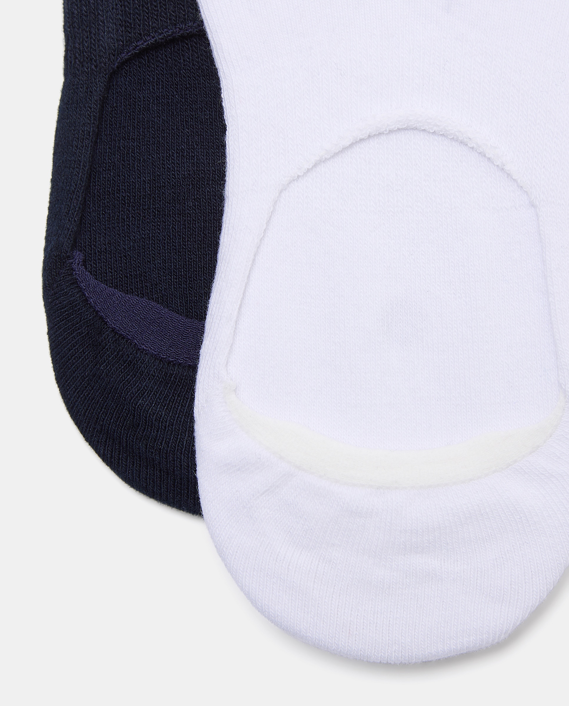 Pack de Dois Pares de Meias Invisíveis Lisas com Logótipo Azul-2