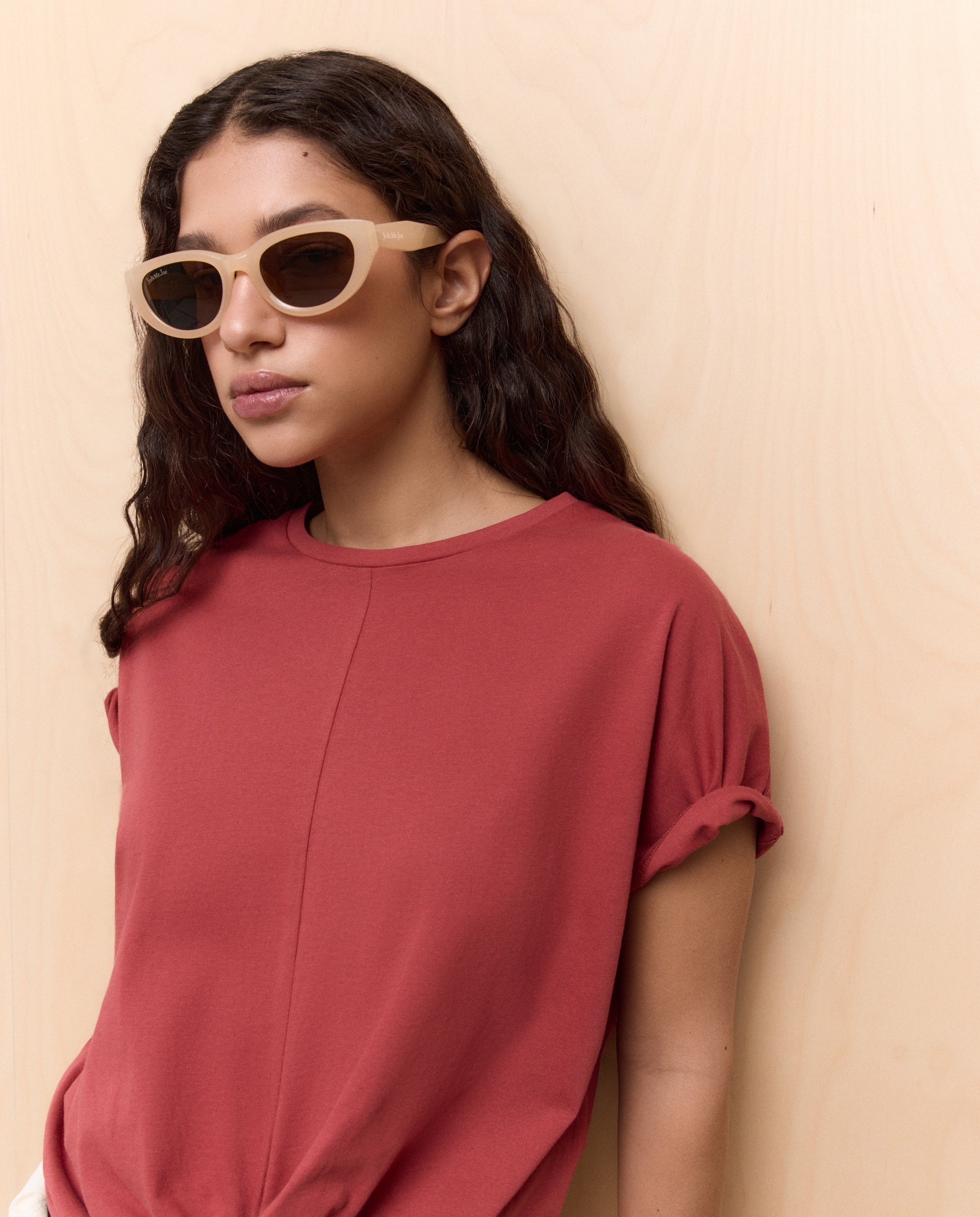 T-shirt de mulher com manga curta Cobre-4