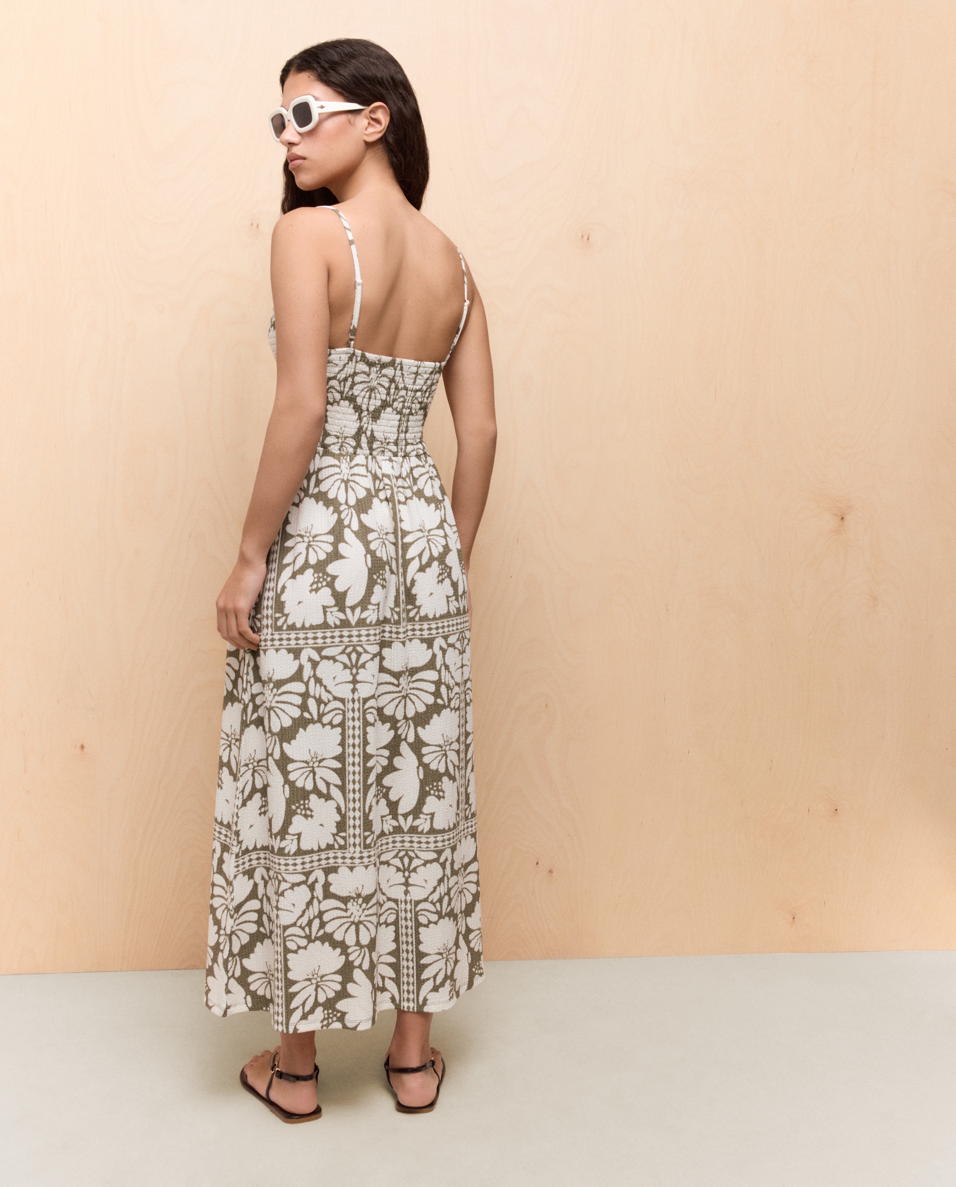 Vestido Midi com Decote Caicai Olive-2
