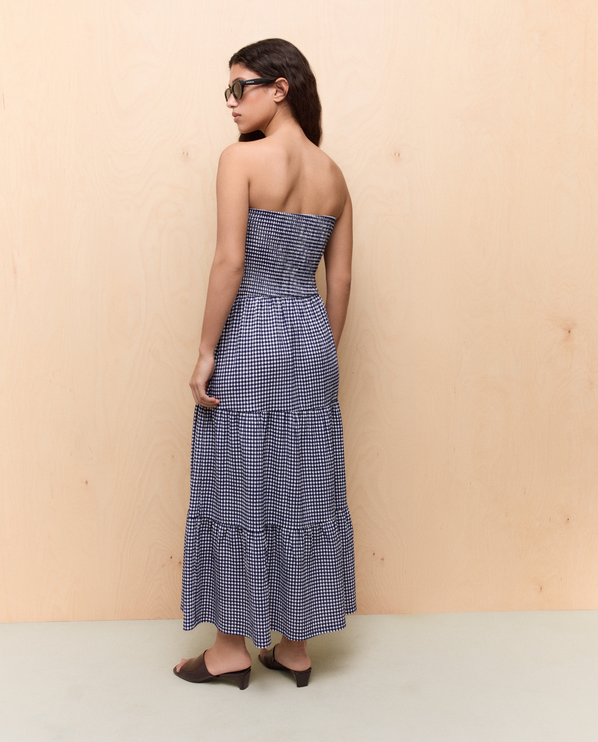 Vestido Midi com Decote Caicai Azul-3