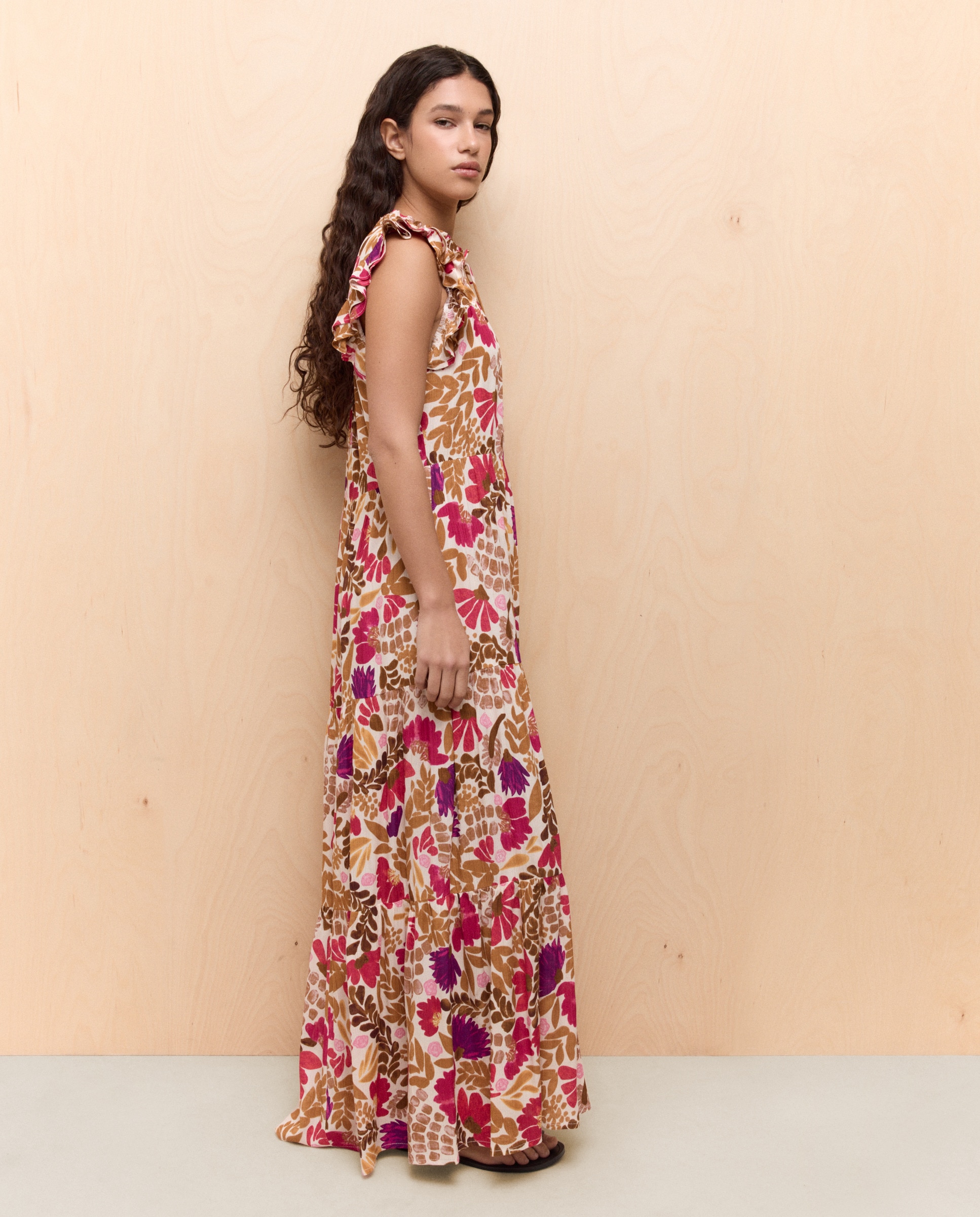 Vestido Comprido Ondulado Branco-2