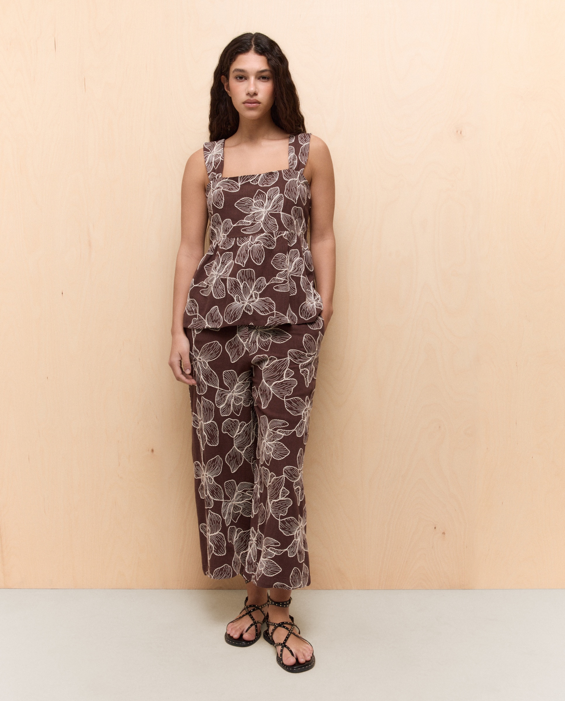 Imagem 0 de Top de Linho Bordado com Alças