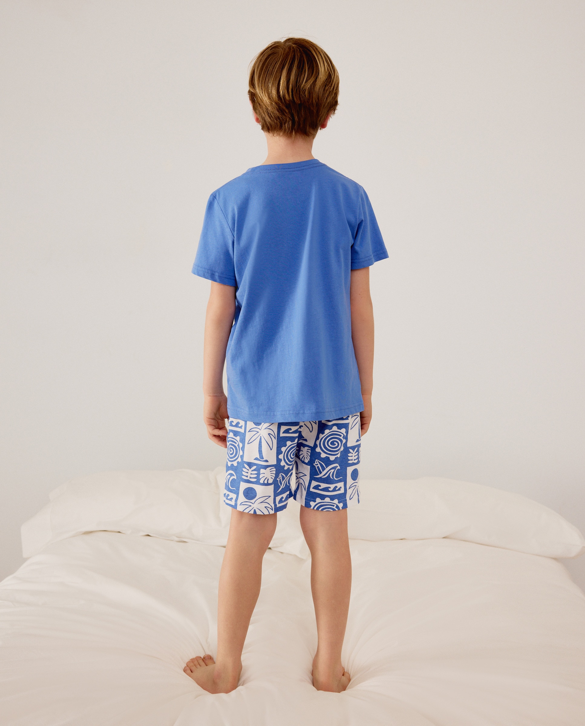 Pijama Curto Azul-3