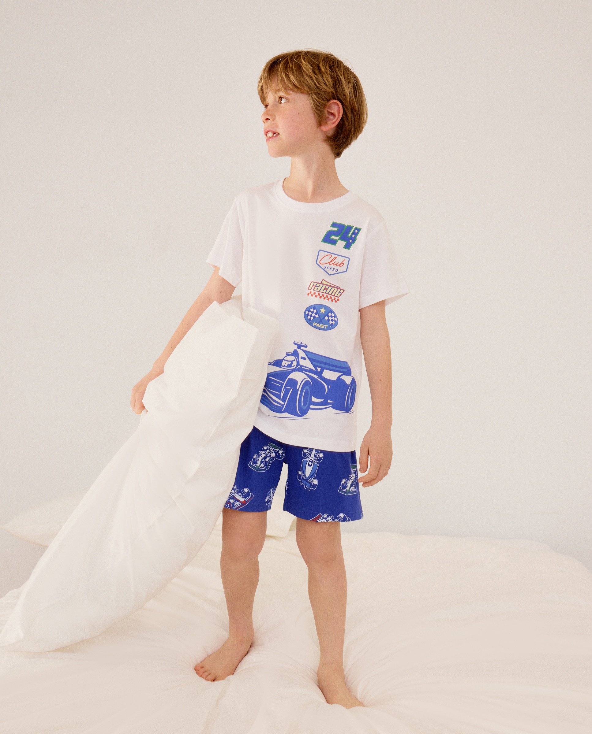 Imagem 0 de Calções de Malha com Estampado de Fantasia