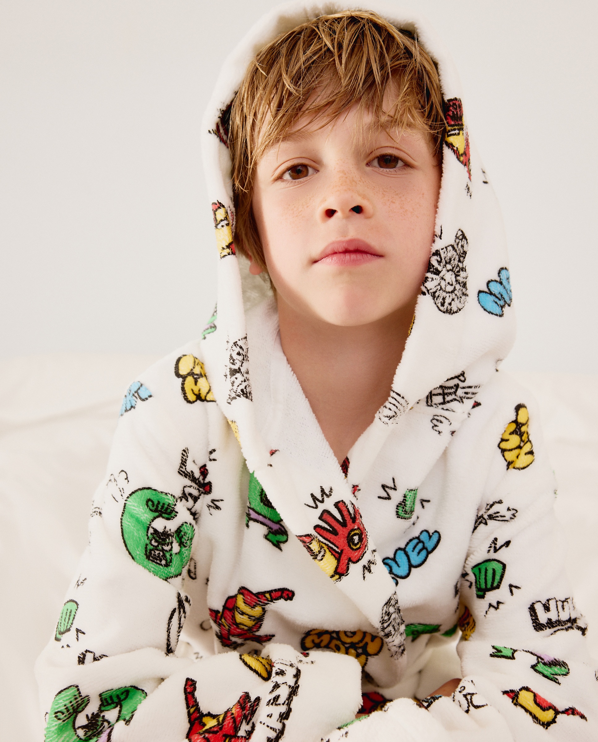 Imagem 0 de Roupão de Banho de Algodão com Estampado Os Vingadores