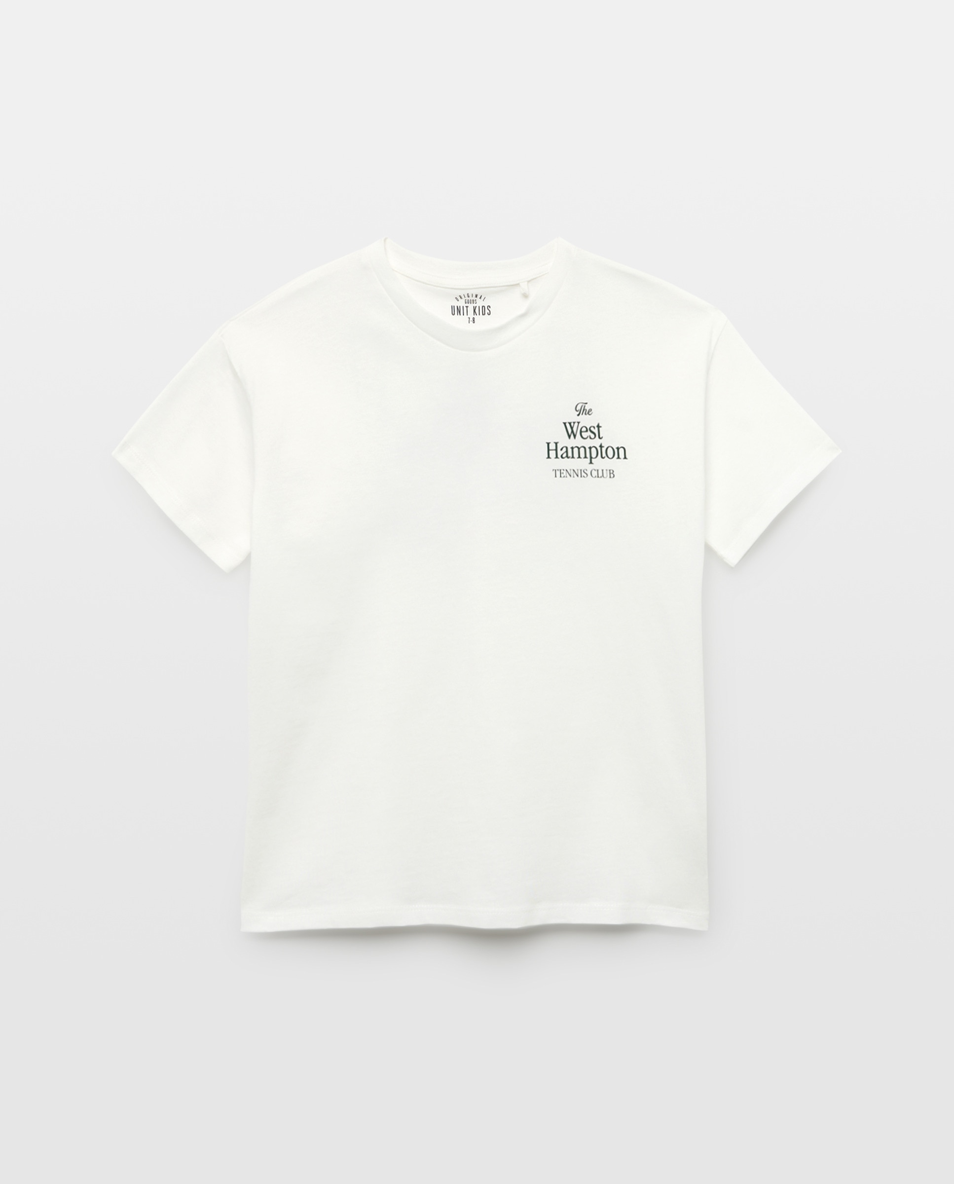 Camiseta de niño estampada manga corta Blanco-1