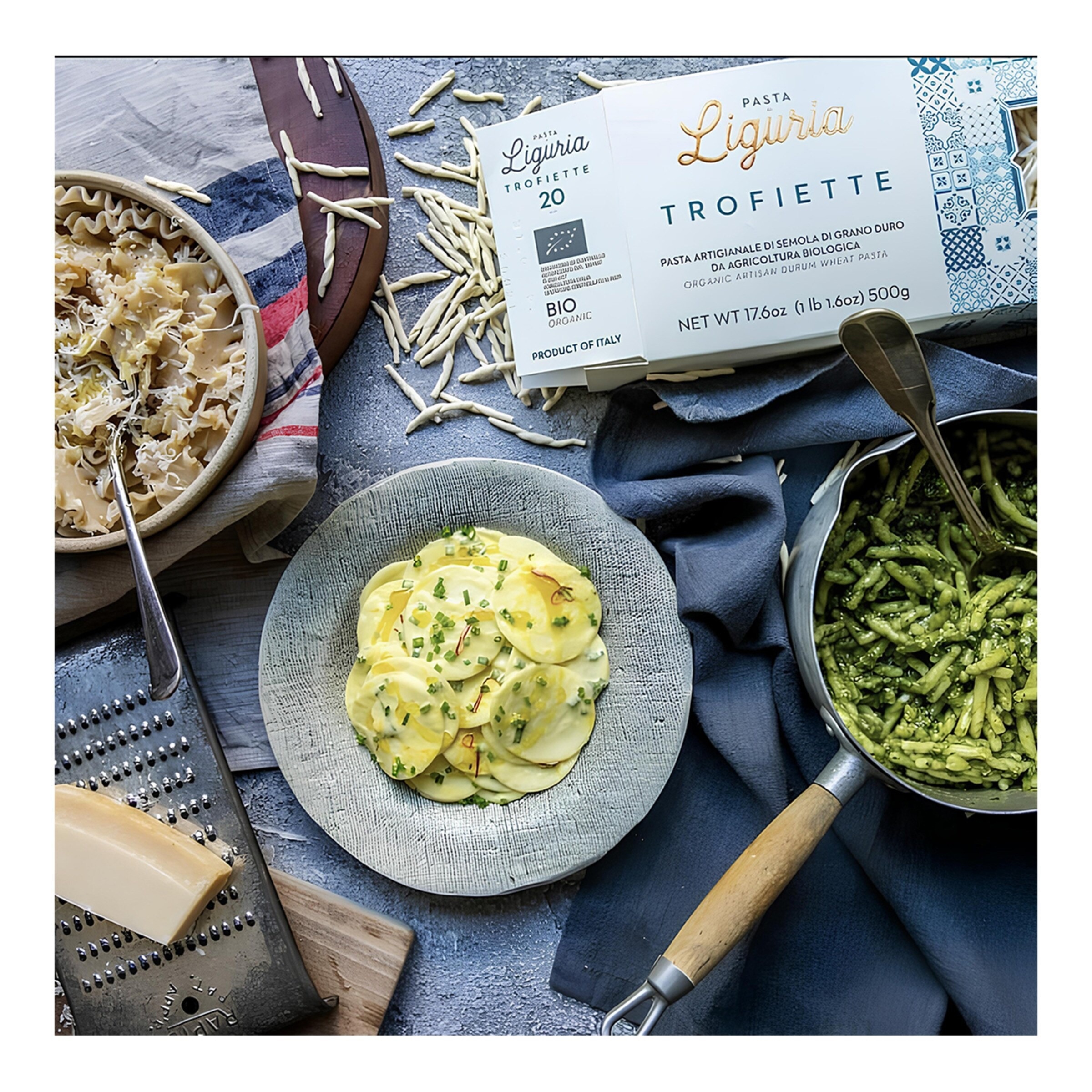 Pasta italiana Trofiette bio de sémola de grano duro Liguria 3