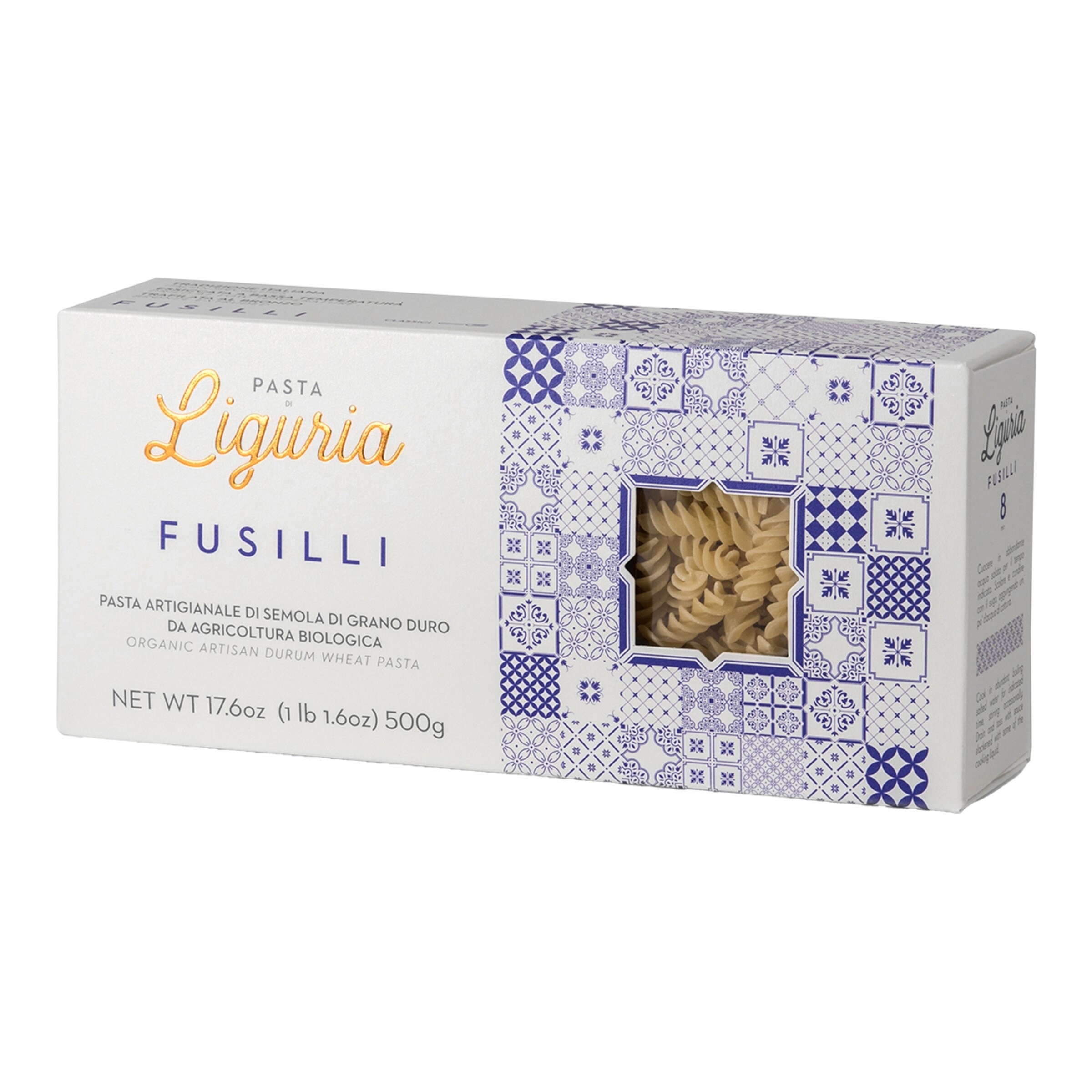 Imagen 0 de Pasta italiana Fusilli bio de sémola de grano duro Liguria