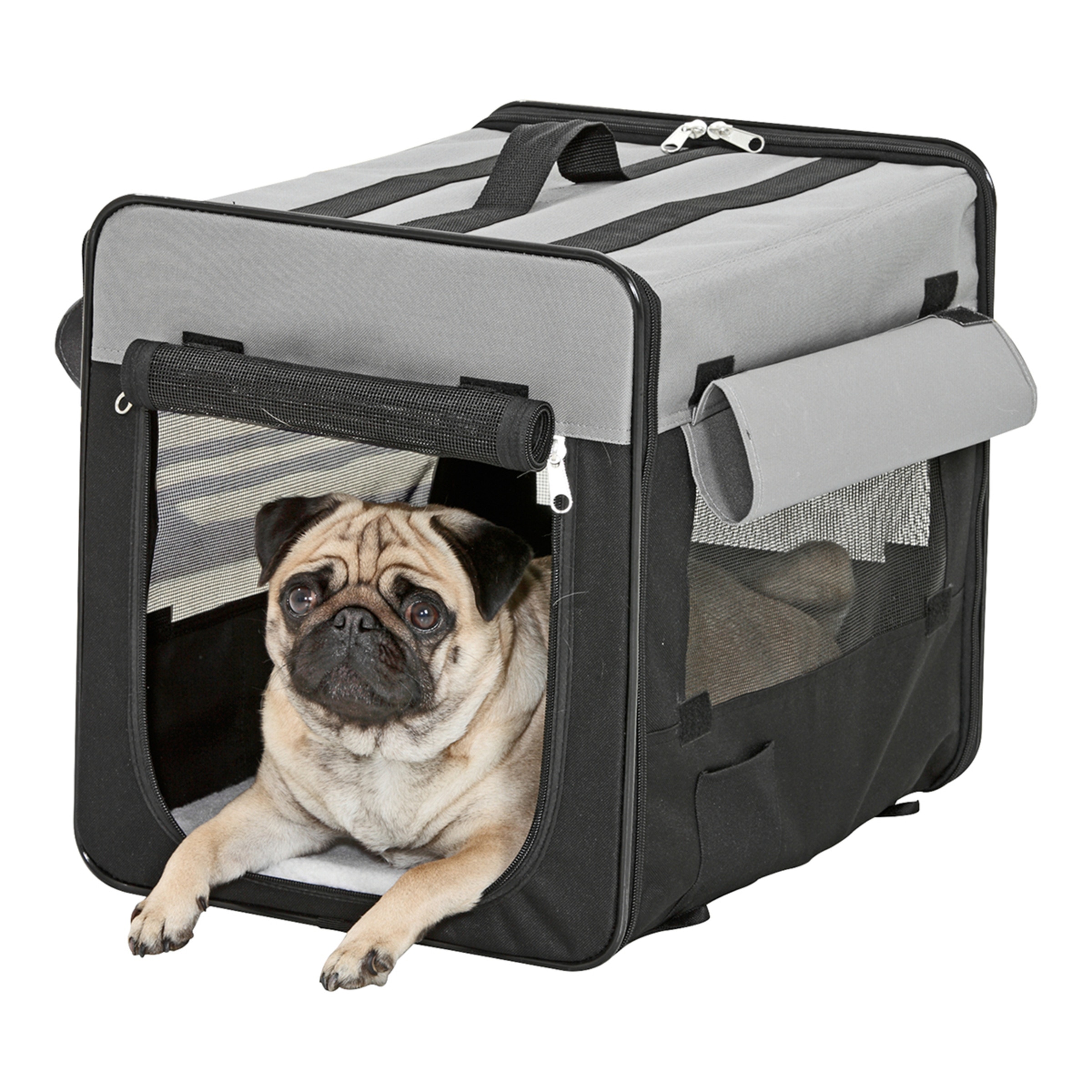 Transportín Flamingo para perros Smar Top Plus negro Negro-2