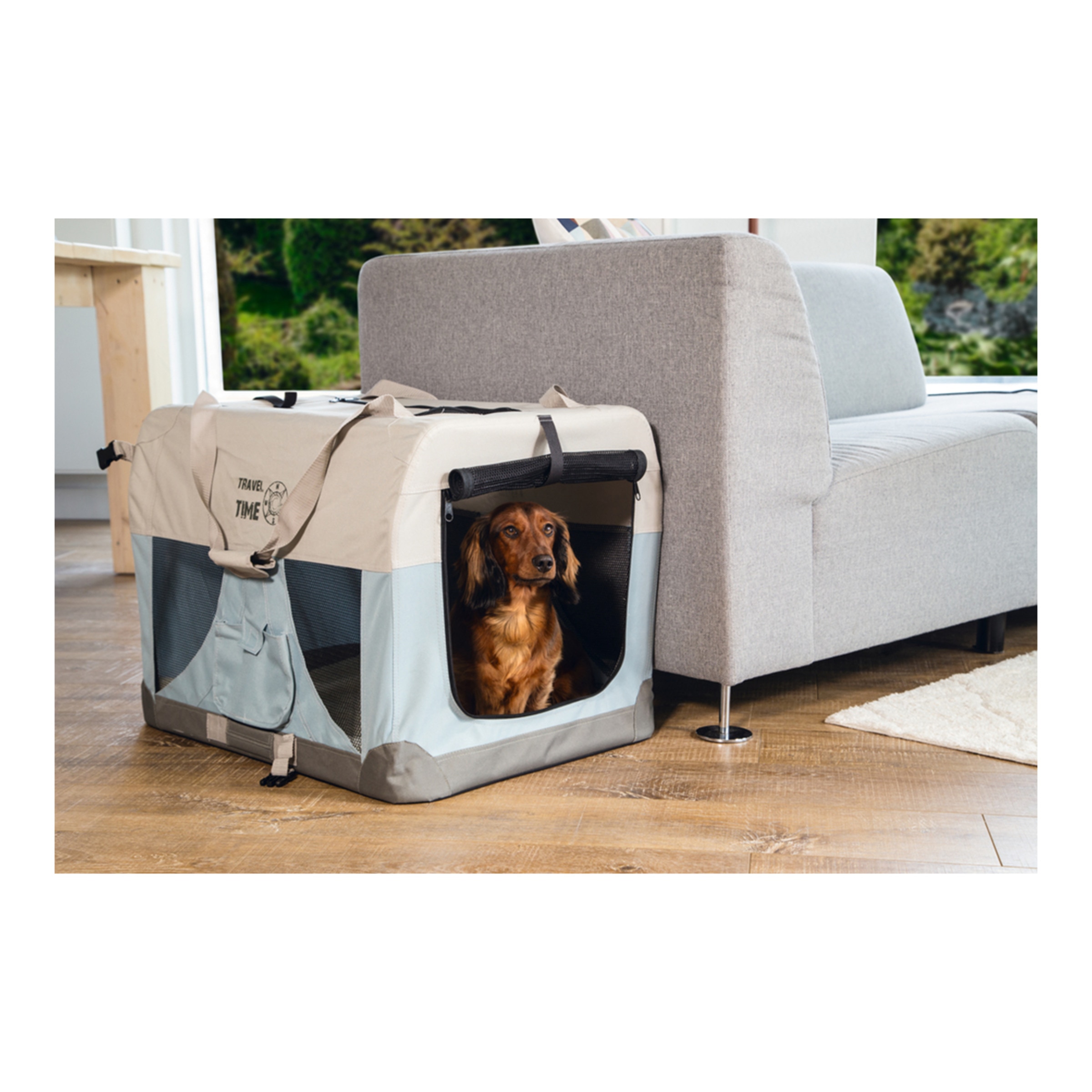 Transportín Beeztees para perros Travel Time Azul-8