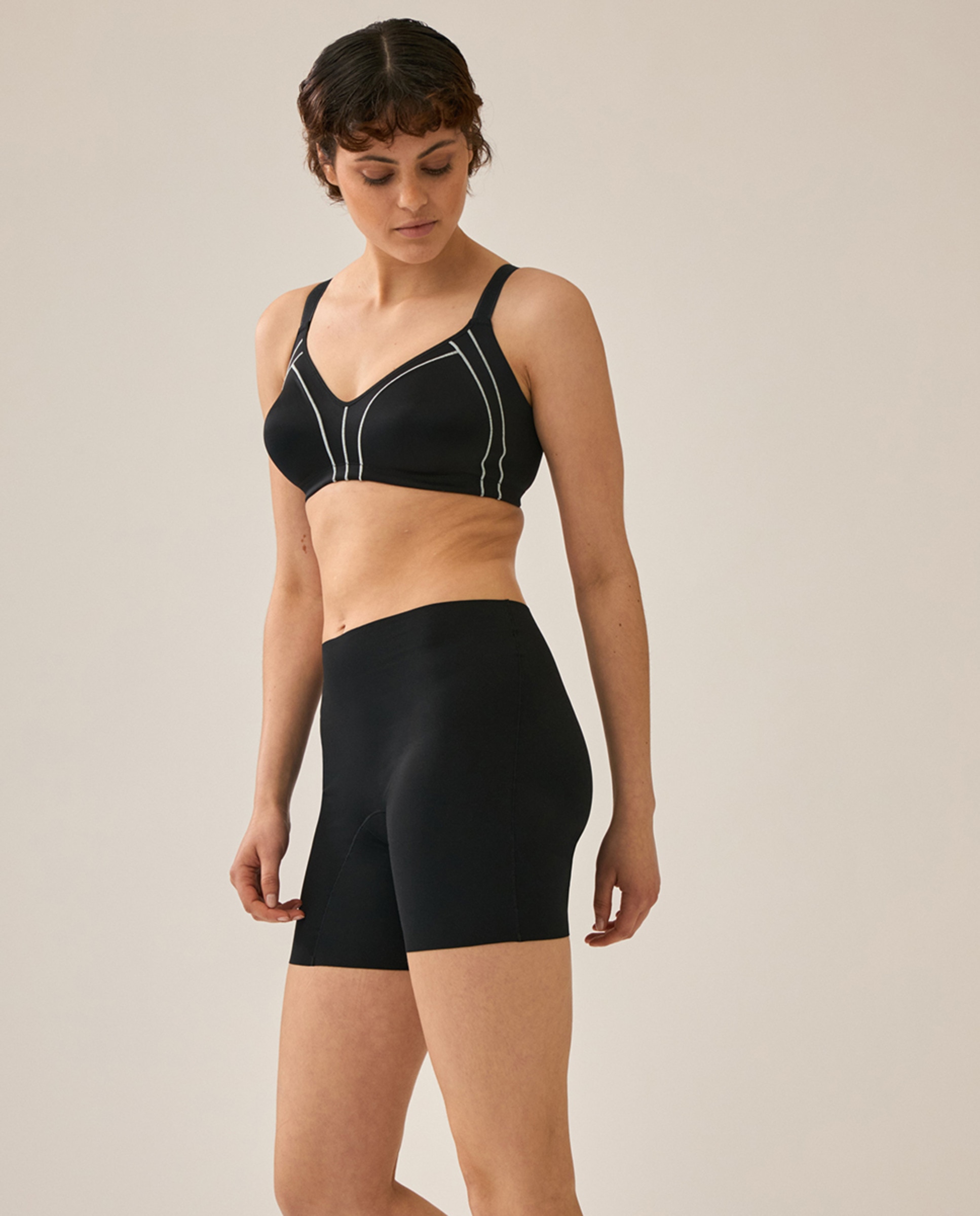 Cinta adelgaçante Tipo Collants Preto-3