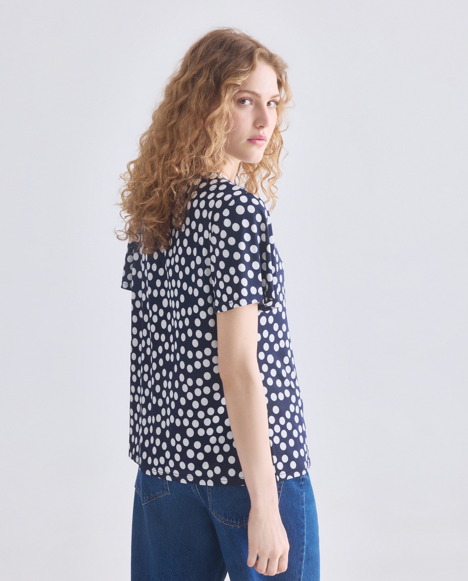 T-shirt estampada com manga curta Azul-marinho-3