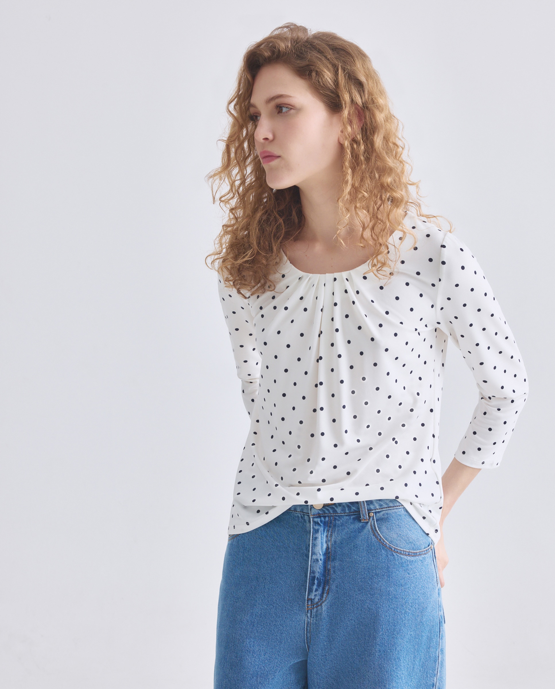 Imagem 0 de T-shirt estampada com manga 3/4