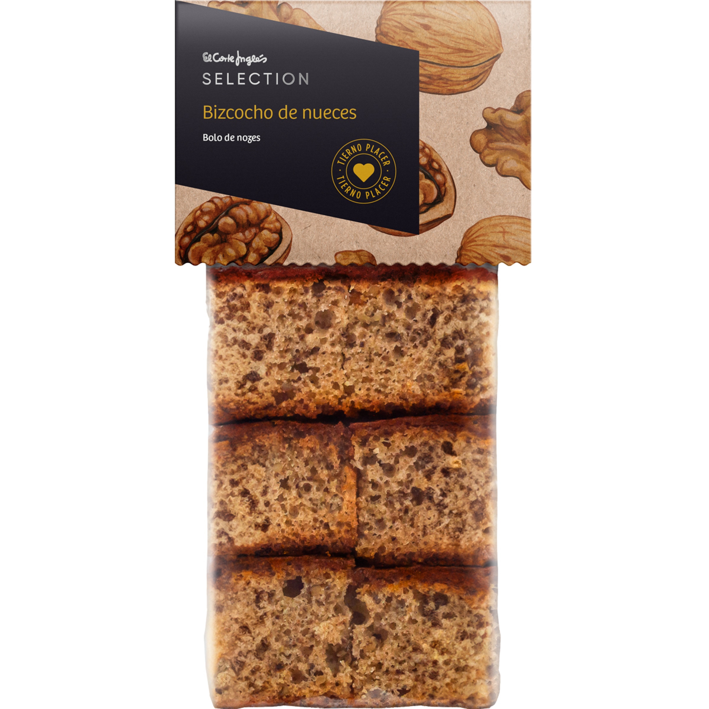 bizcocho con nueces paquete 350 g